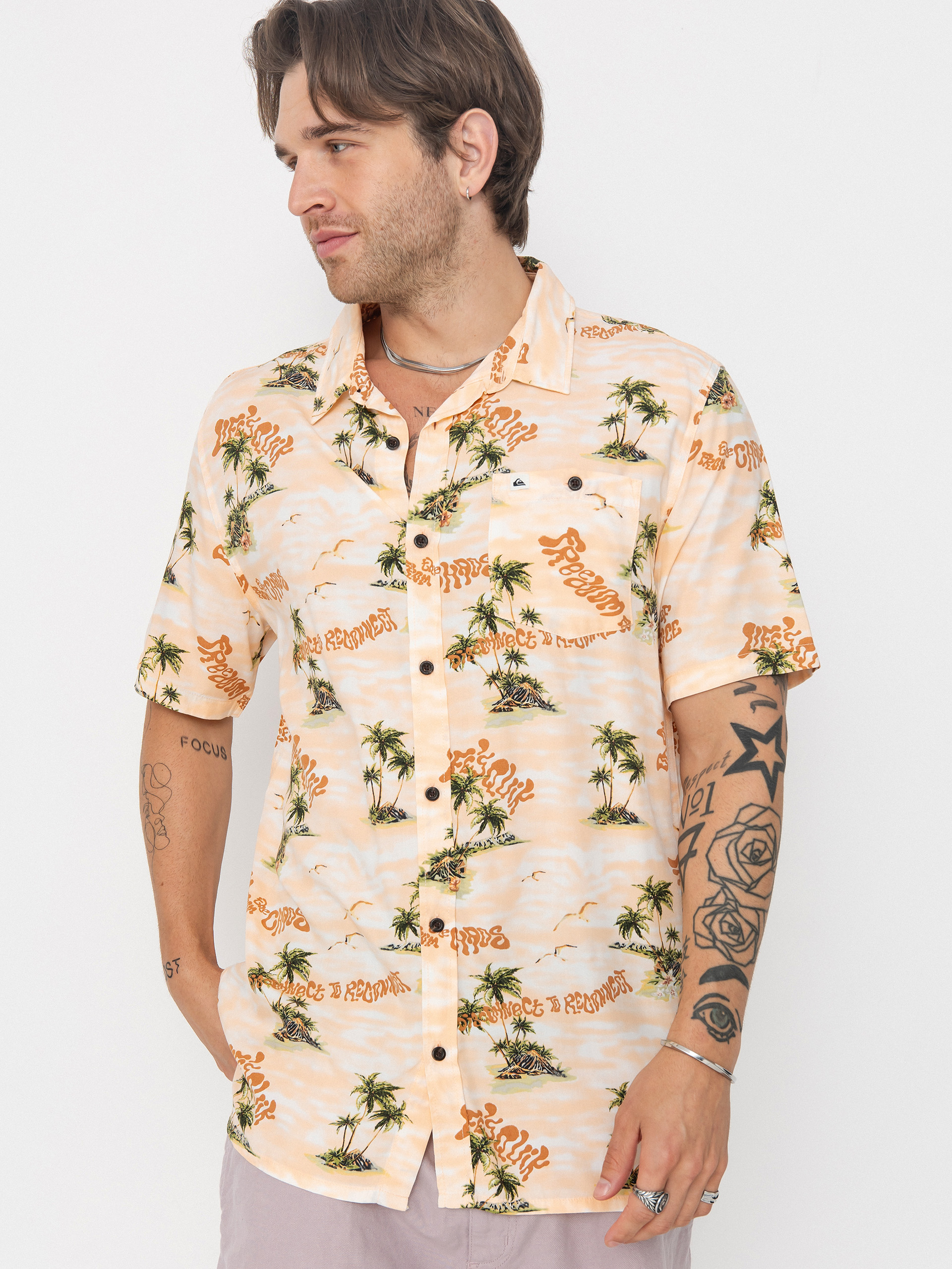 Quiksilver Safe Paradise Shirt (peach parfait naturama)