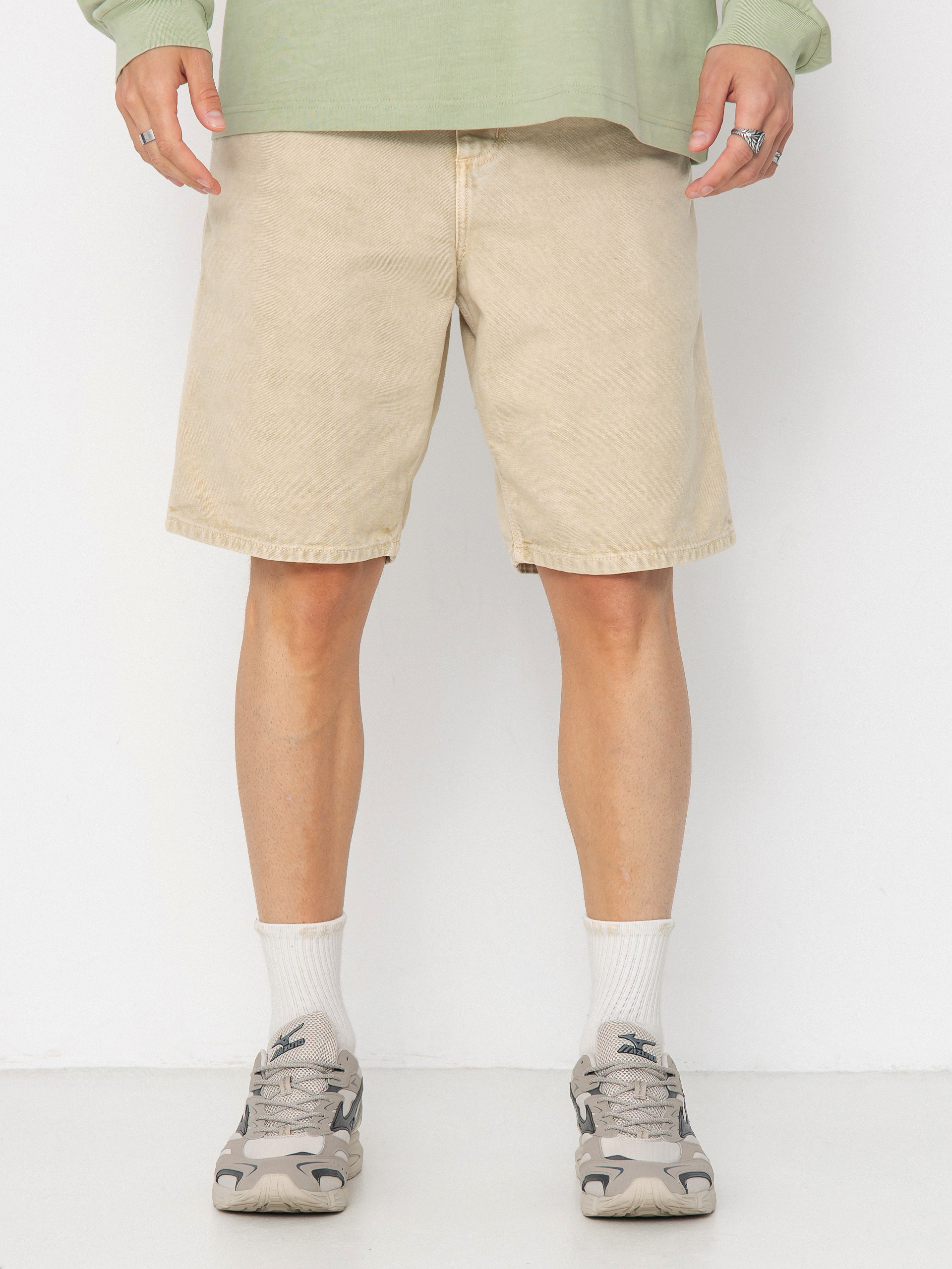 Carhartt WIP Single Knee Shorts (dusty h brown/chalk wash)