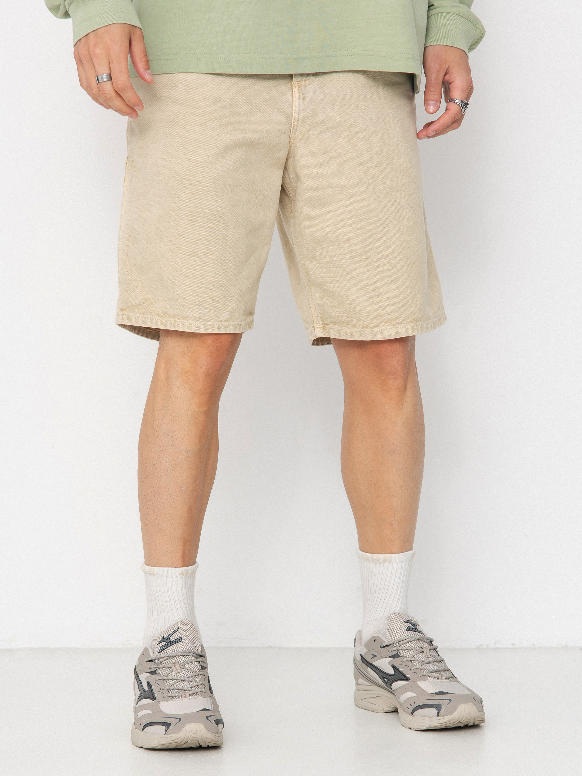Carhartt WIP Single Knee Shorts - brown (dusty h brown/chalk wash)