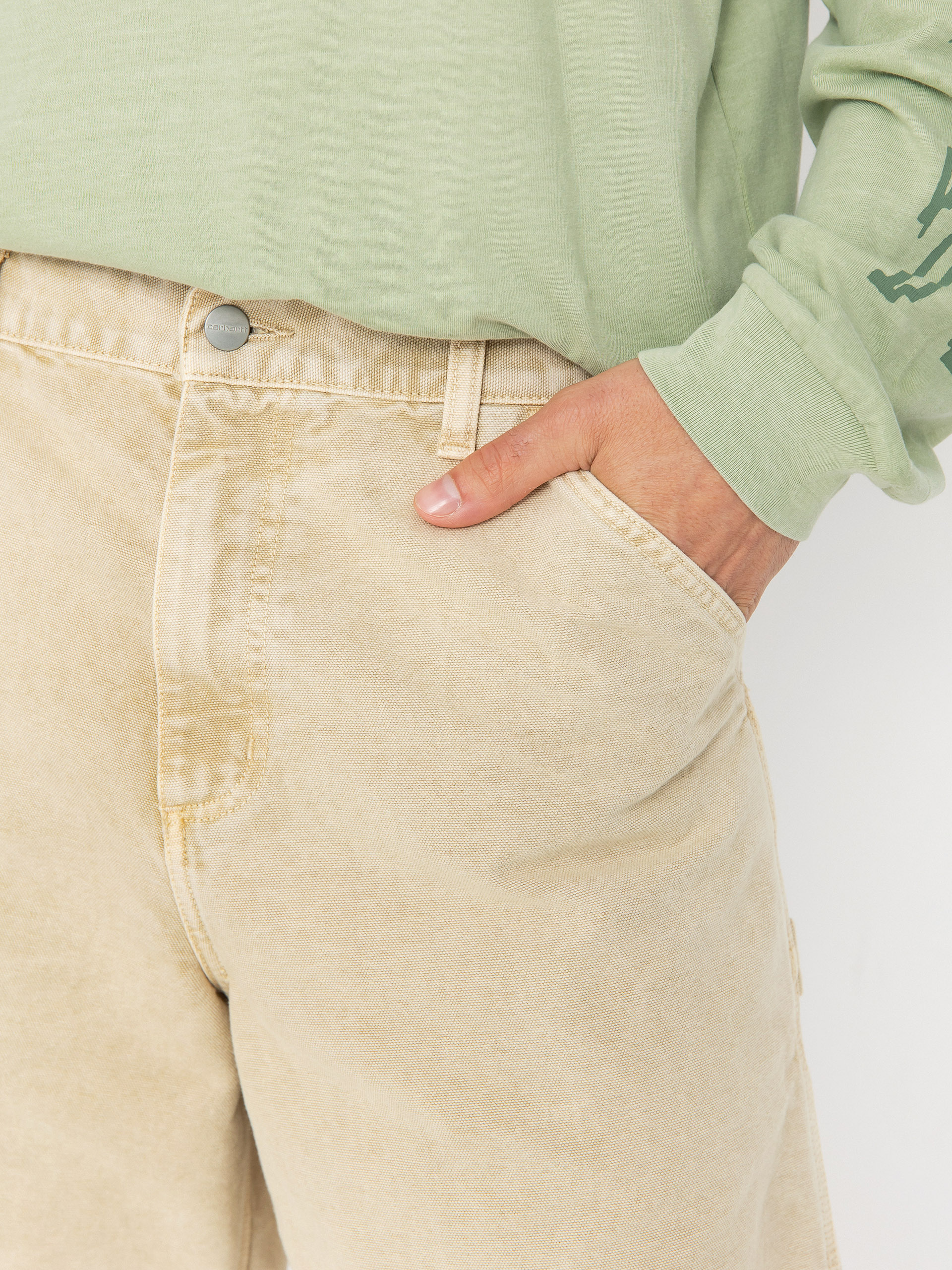 Carhartt WIP Single Knee Shorts (dusty h brown/chalk wash)