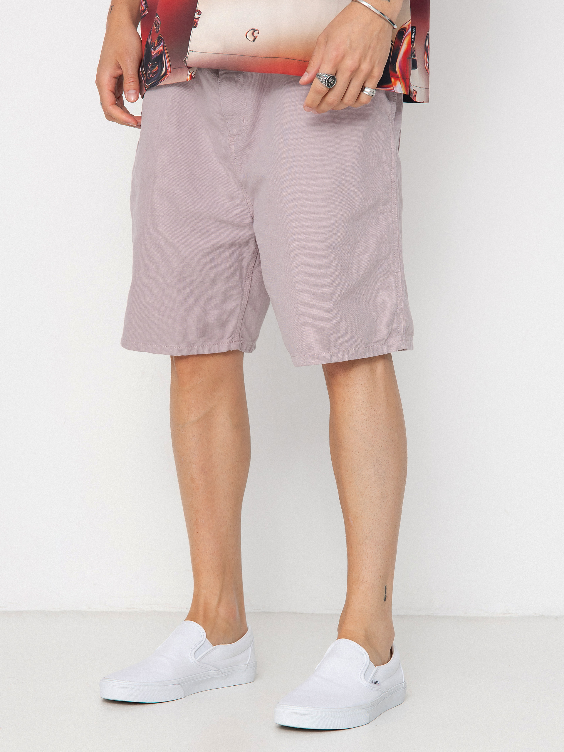 Carhartt WIP Walter Single Knee Shorts (pink fog/garment dyed)