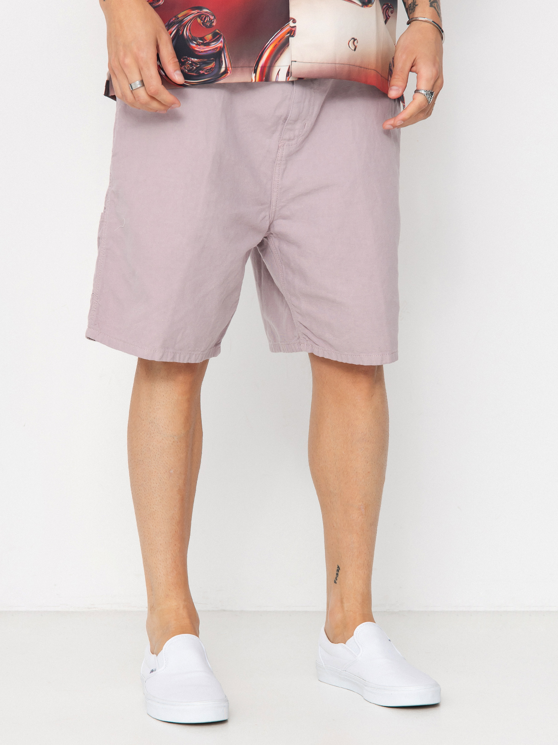 Carhartt WIP Walter Single Knee Shorts (pink fog/garment dyed)