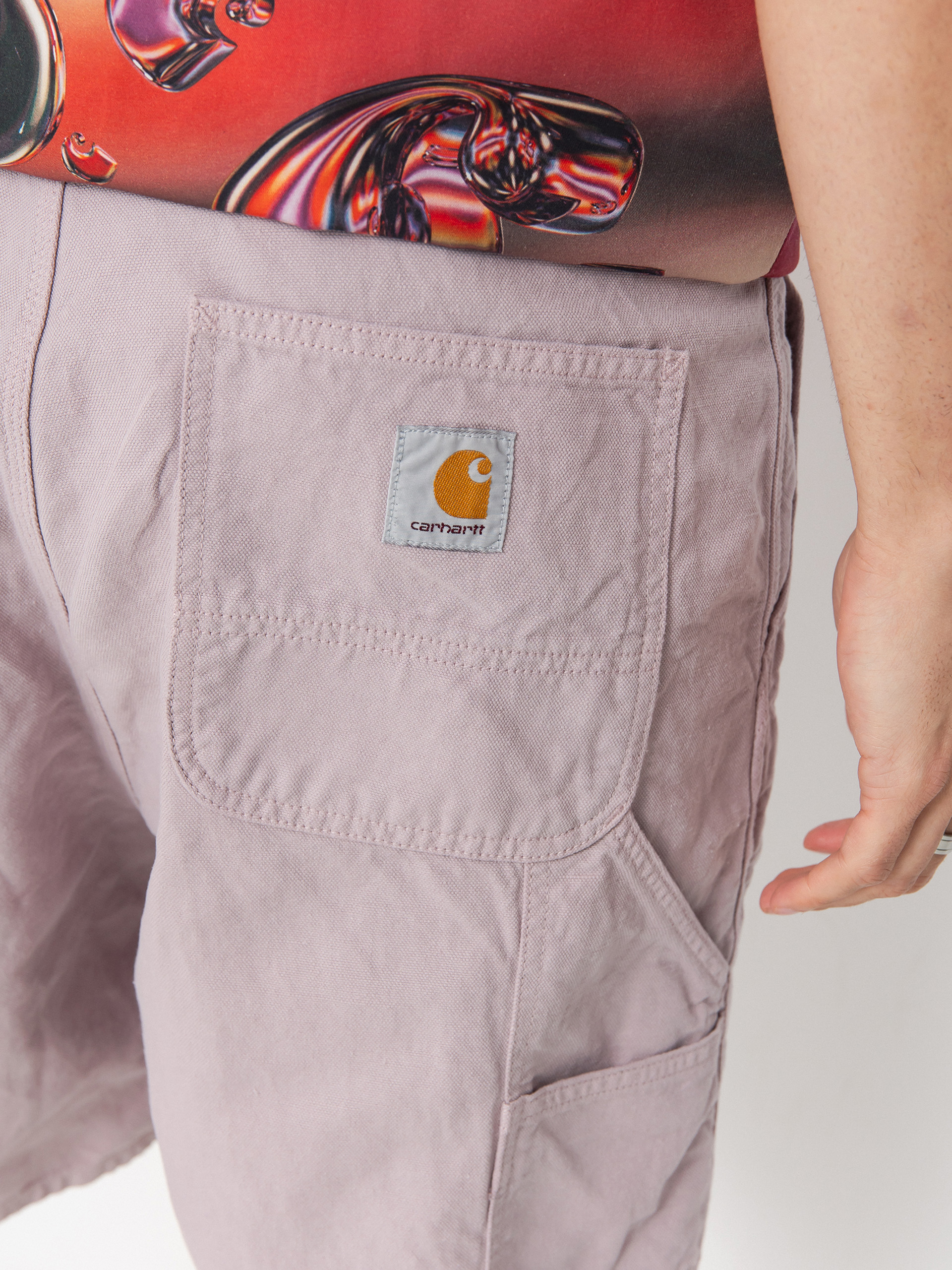 Carhartt WIP Walter Single Knee Shorts (pink fog/garment dyed)