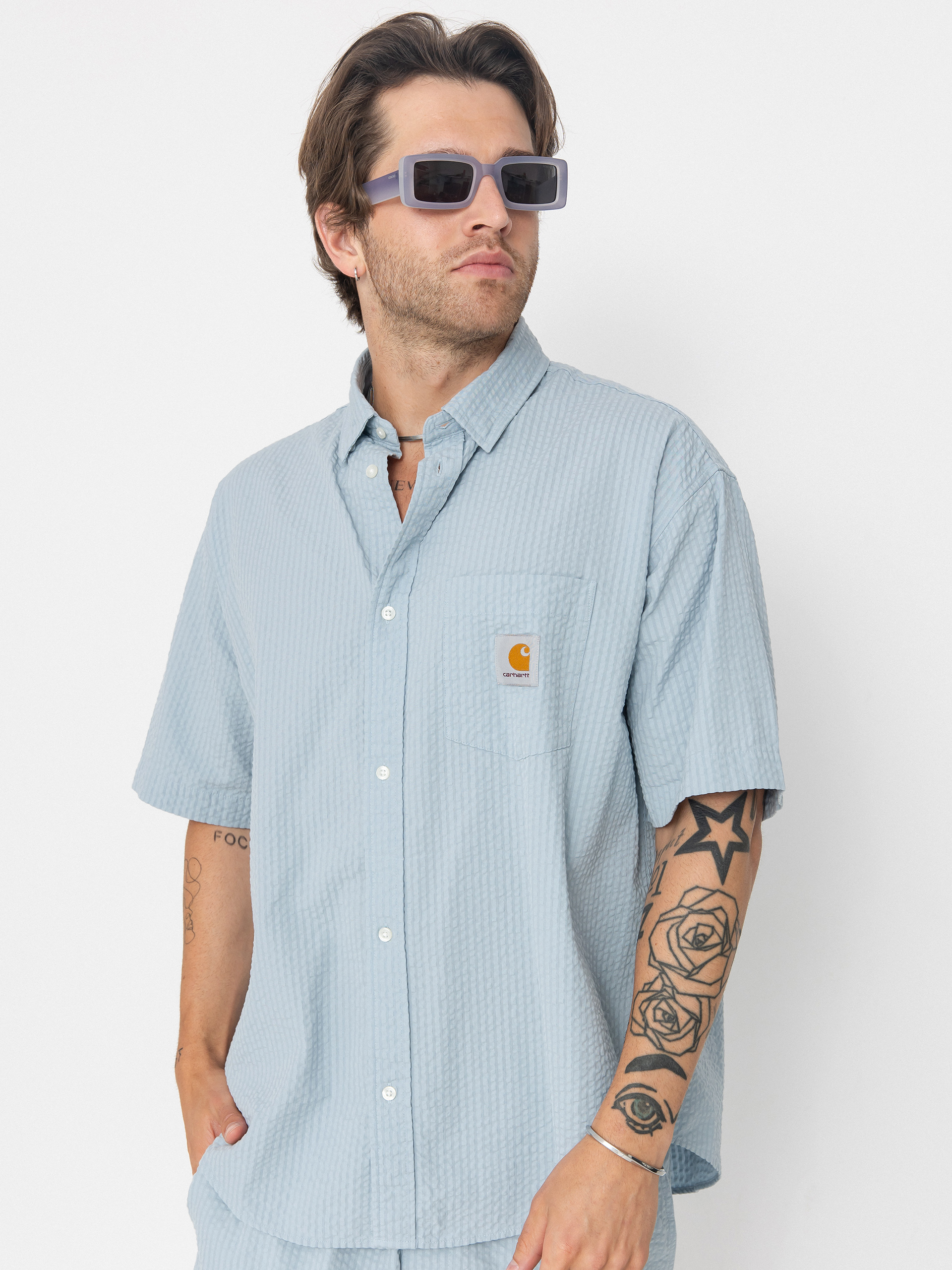 Carhartt WIP Toland Shirt (toland stripe/blue fog)