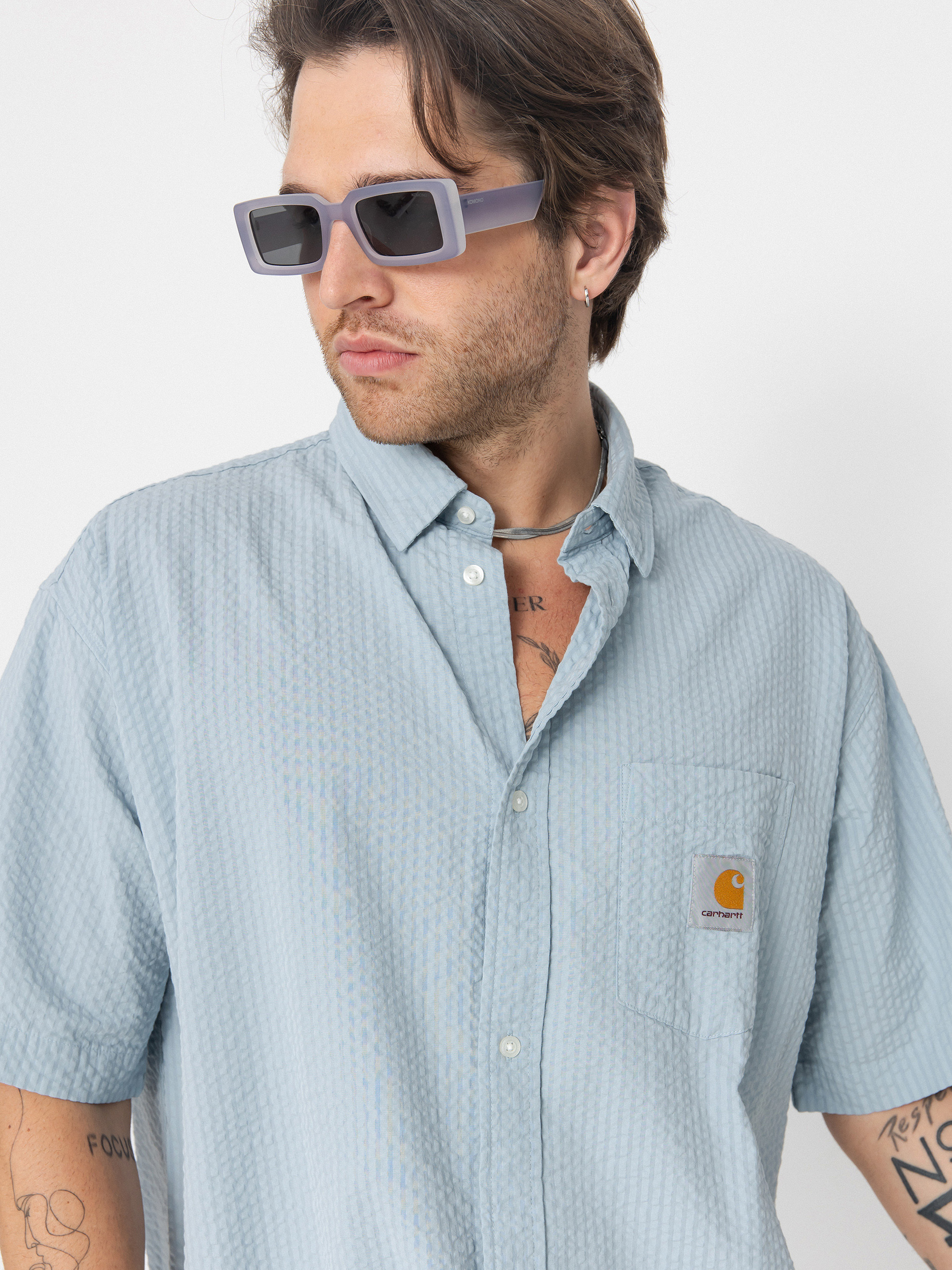 Carhartt WIP Toland Shirt (toland stripe/blue fog)