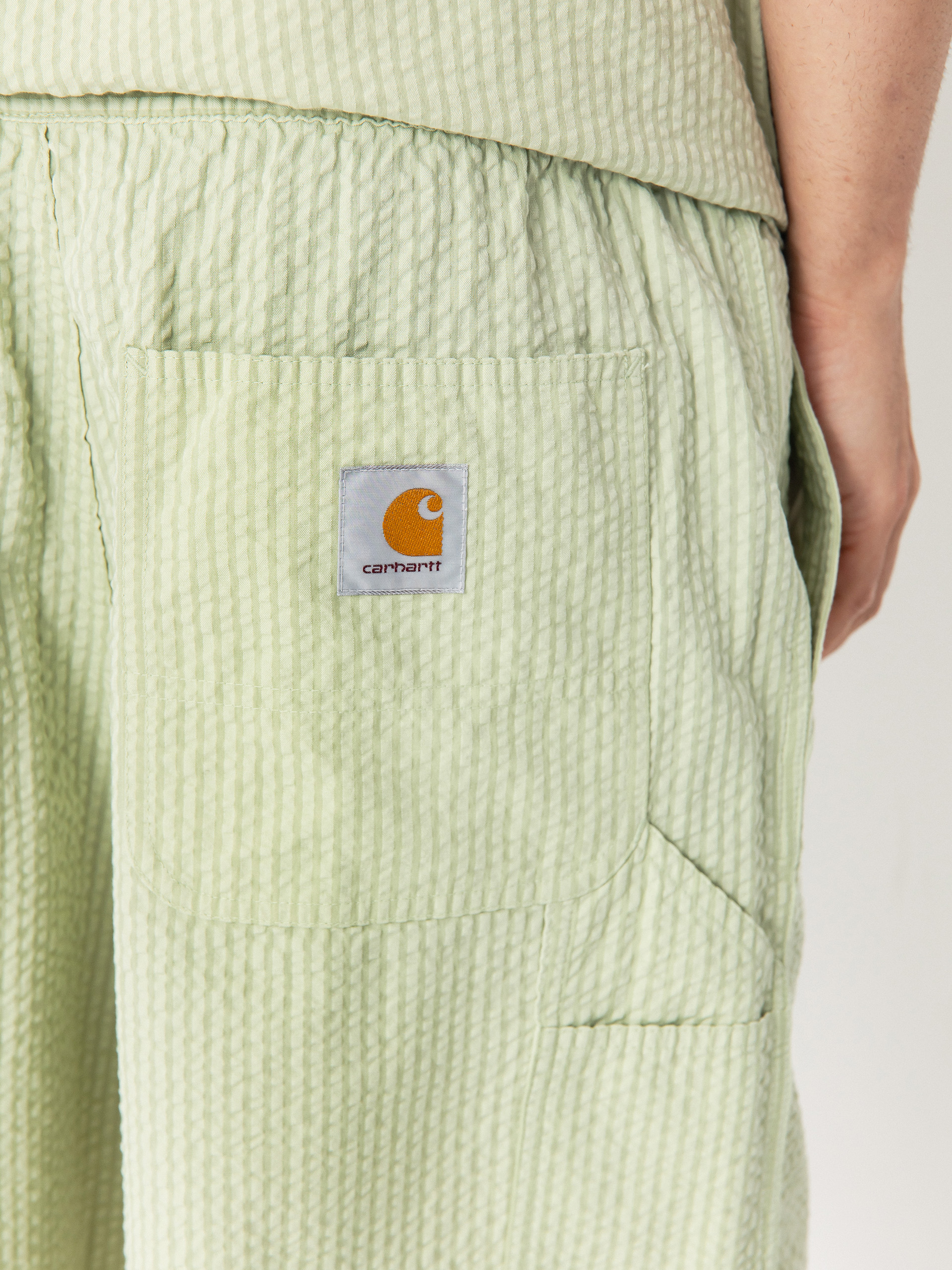 Carhartt WIP Toland Shorts (toland stripe/pale olive)