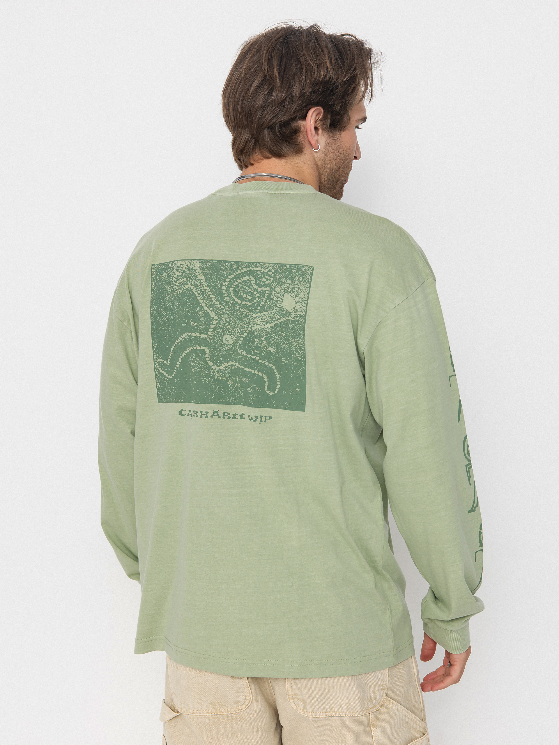 Carhartt WIP Terrestrial Longsleeve (pale olive/dollar green/pigment garment dyed)