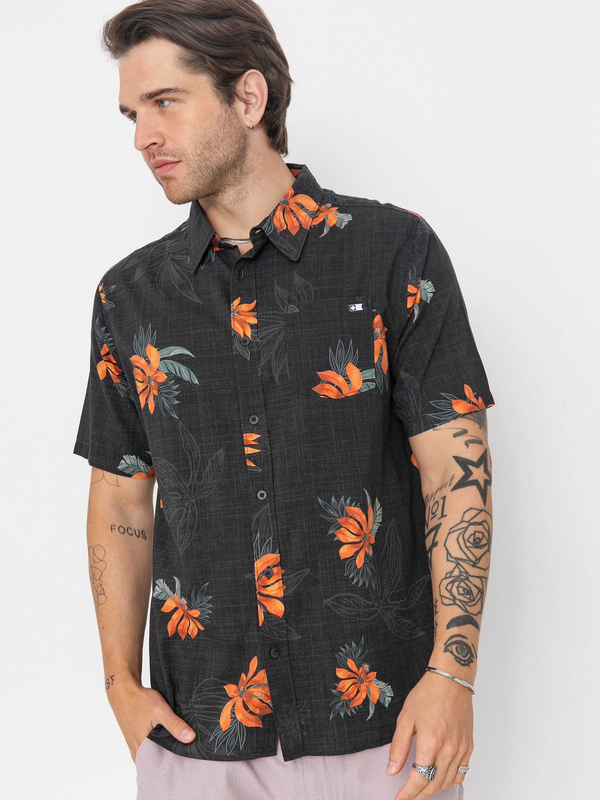 Salty Crew Shirt Bloomin (black)