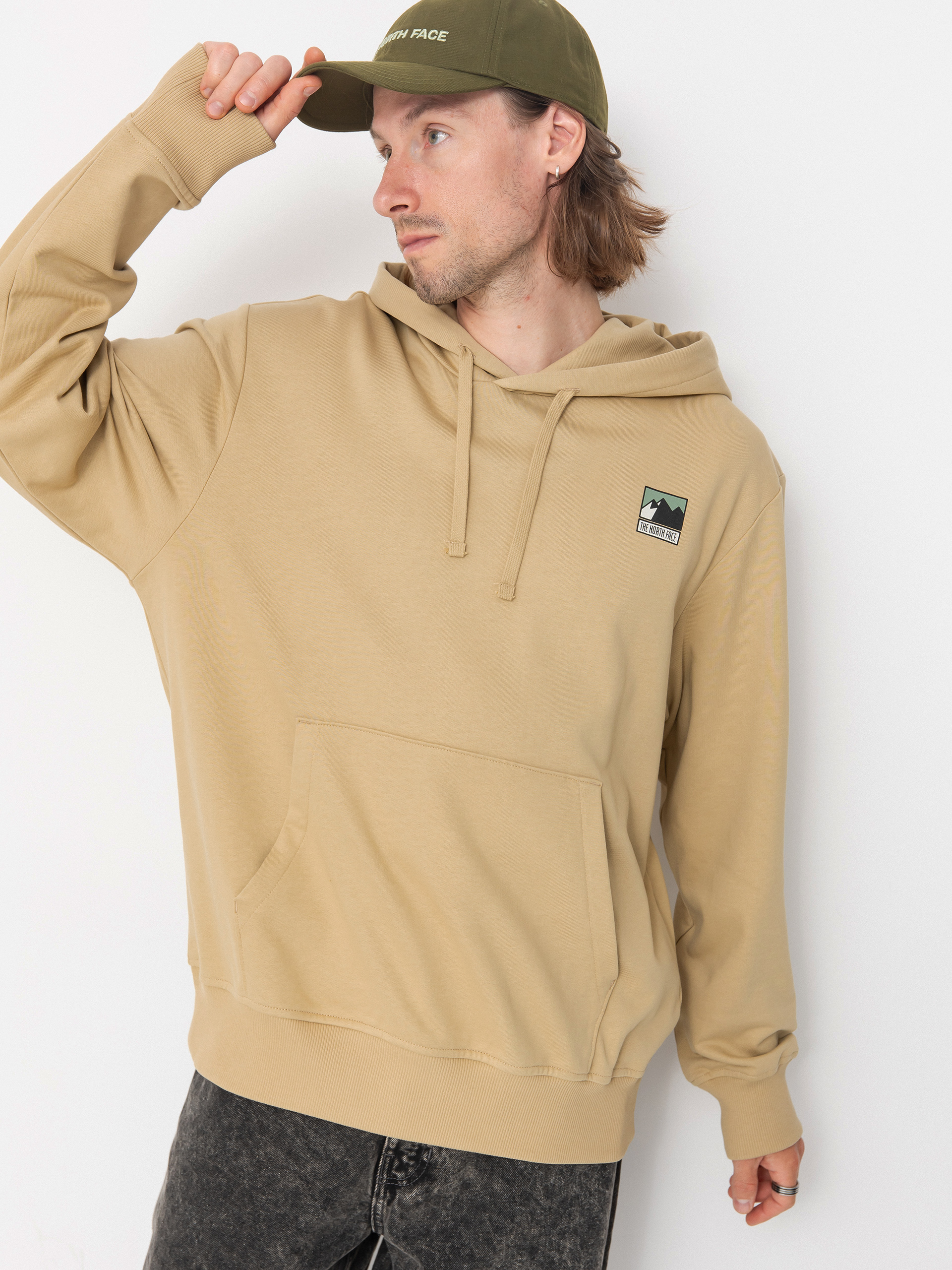 The North Face Mountain Logo Relaxed HD Hoodie yellow (khaki stone)