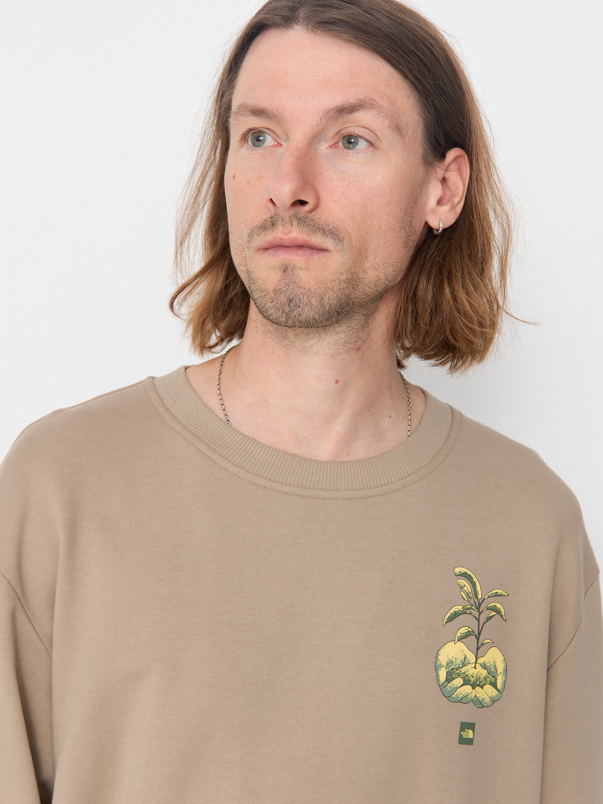 The North Face Connect Relaxed Graphic Crew Sweatshirt (mushroom grey)