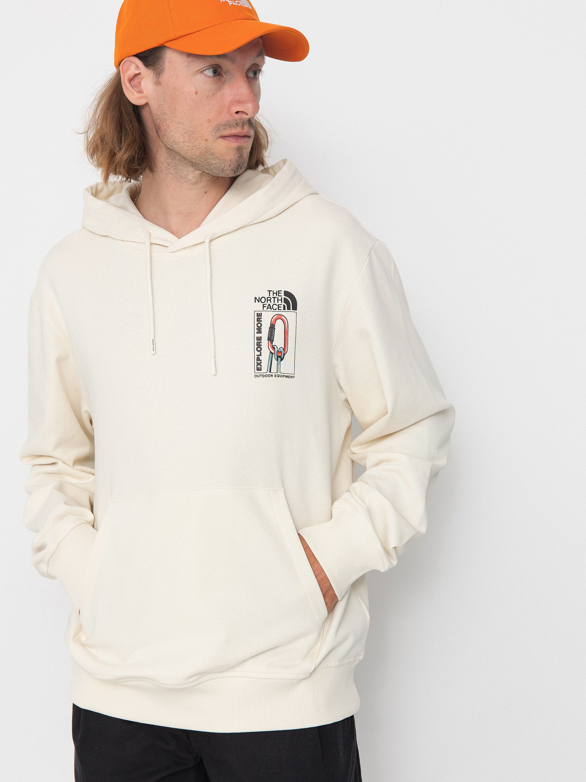 The North Face Explore Gear Relaxed HD Hoodie (white dune)
