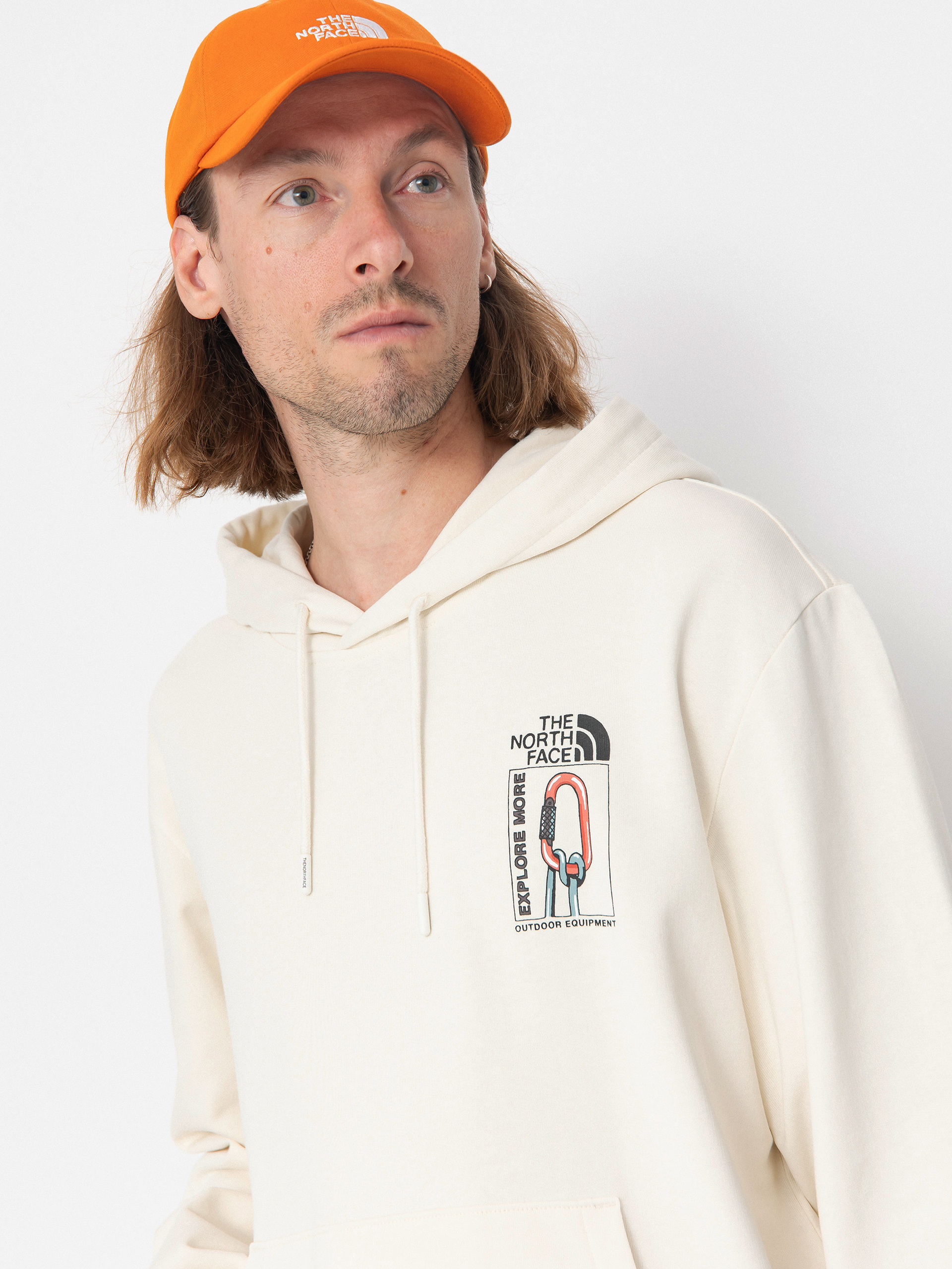 The North Face Explore Gear Relaxed HD Hoodie (white dune)