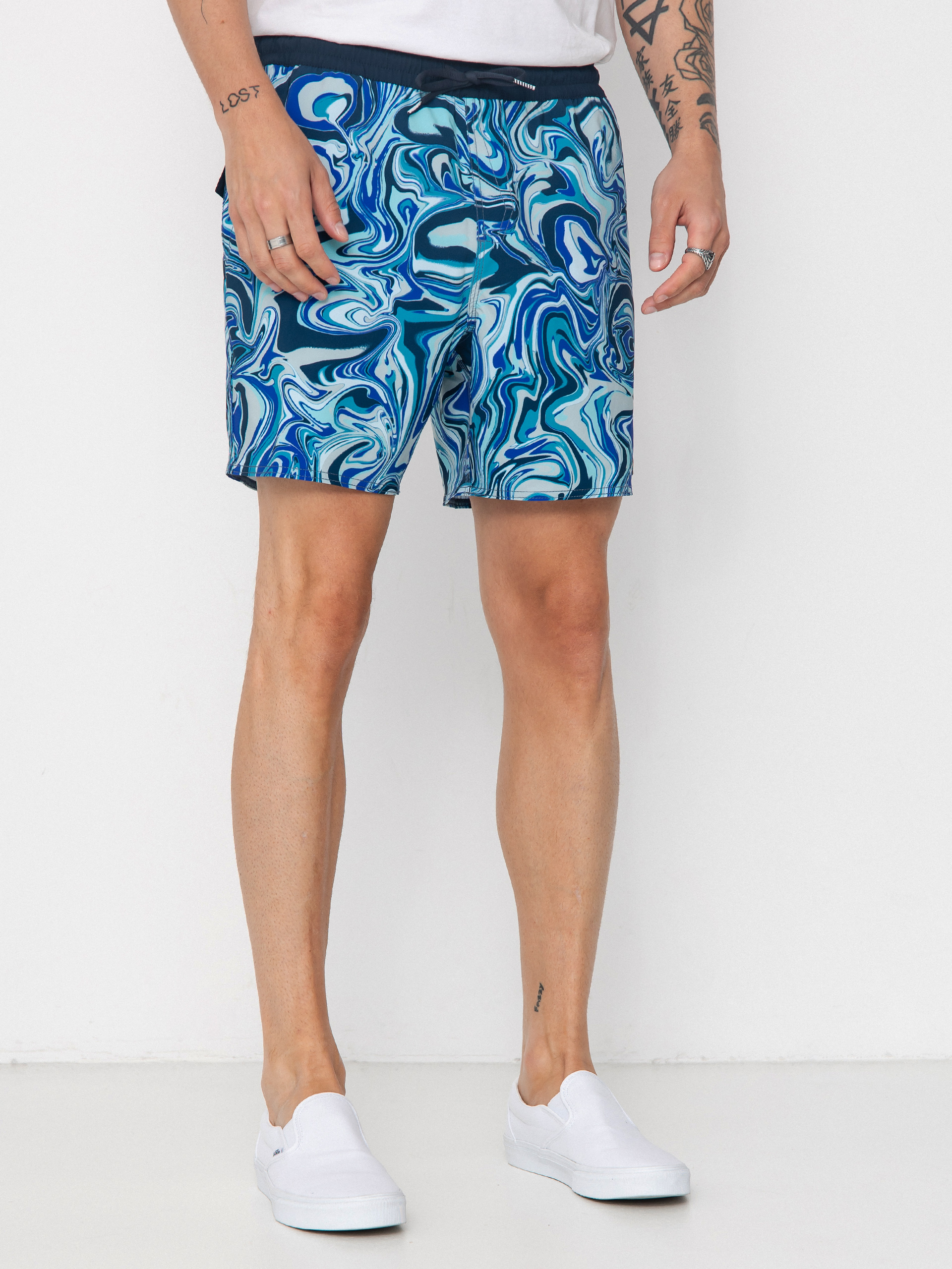 Volcom Lido Print Trunk 16 Shorts (navy)