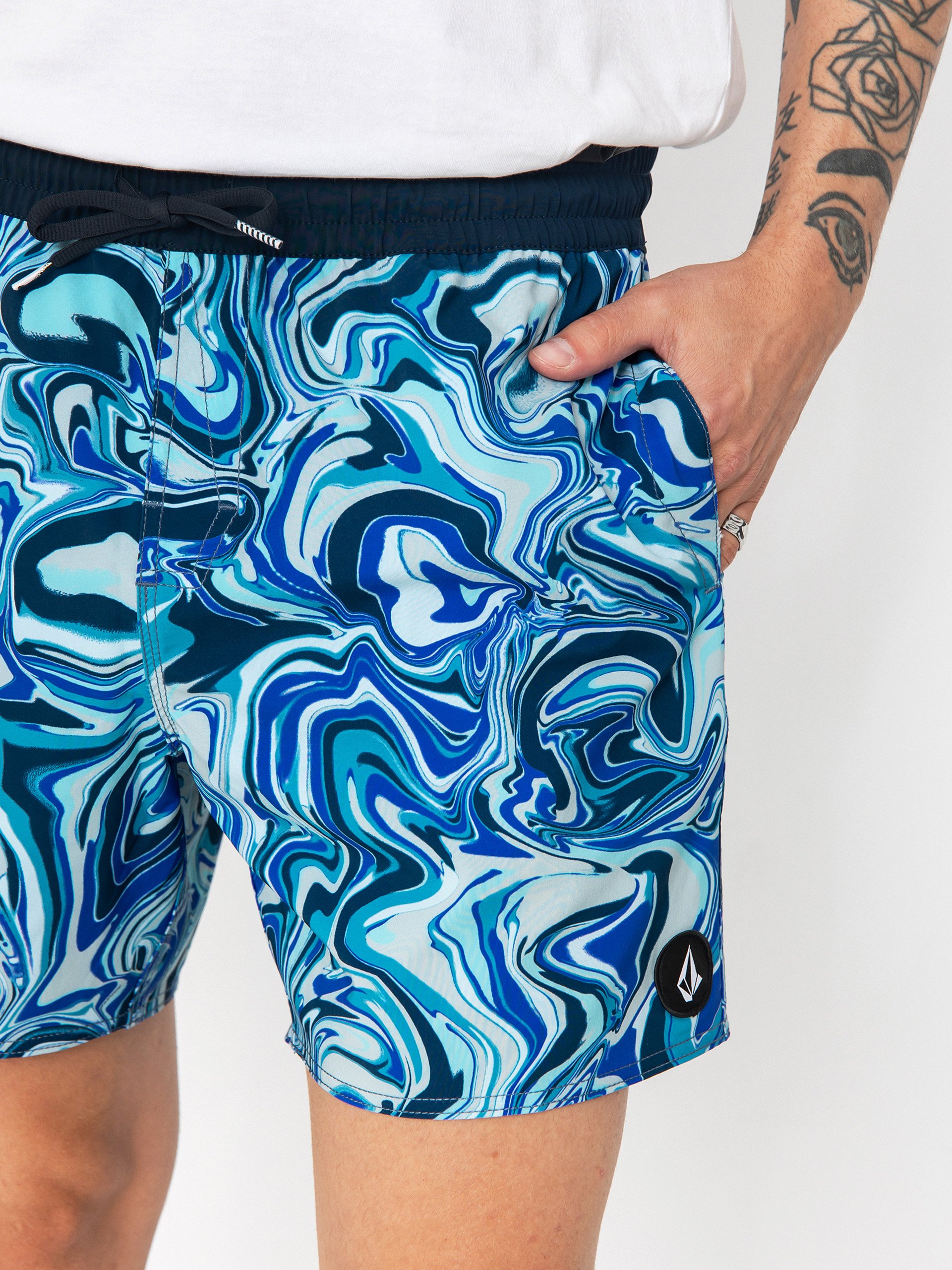 Volcom Lido Print Trunk 16 Shorts (navy)