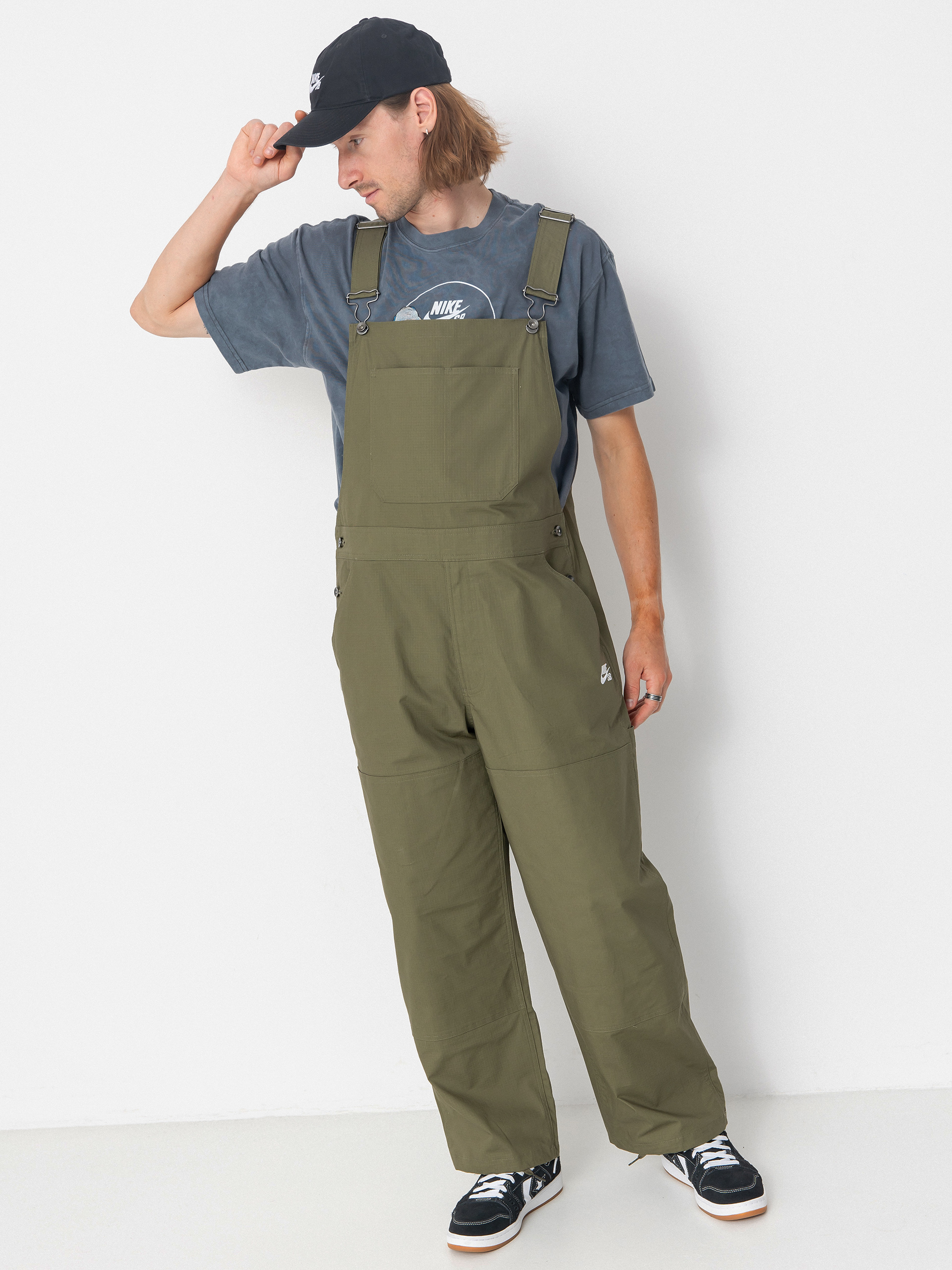 Nike SB Federation Agnostic Overalls Pants (medium olive/white)