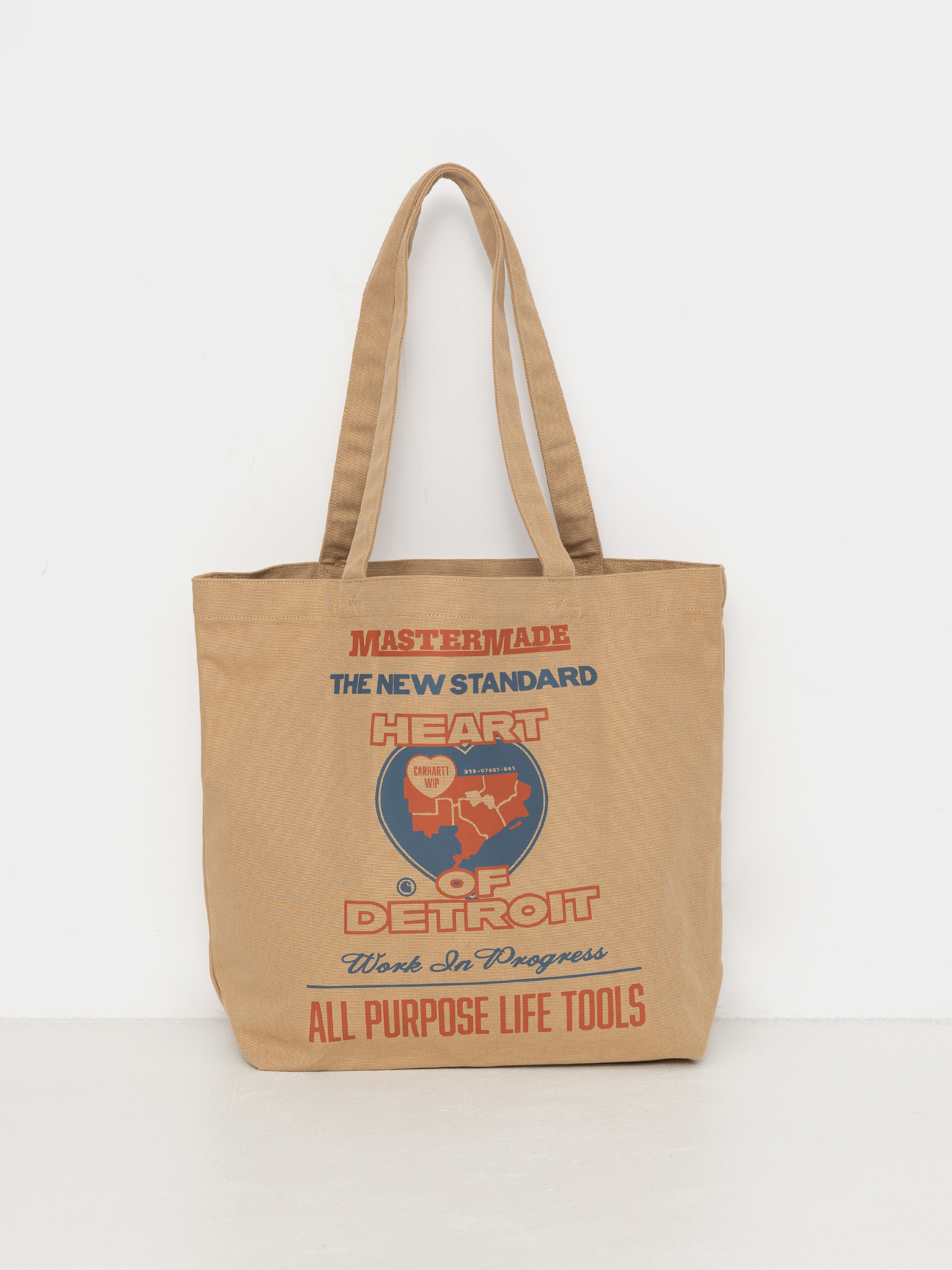 Carhartt WIP Schultertasche Canvas Graphic Tote (arcan print/dusty h brown)