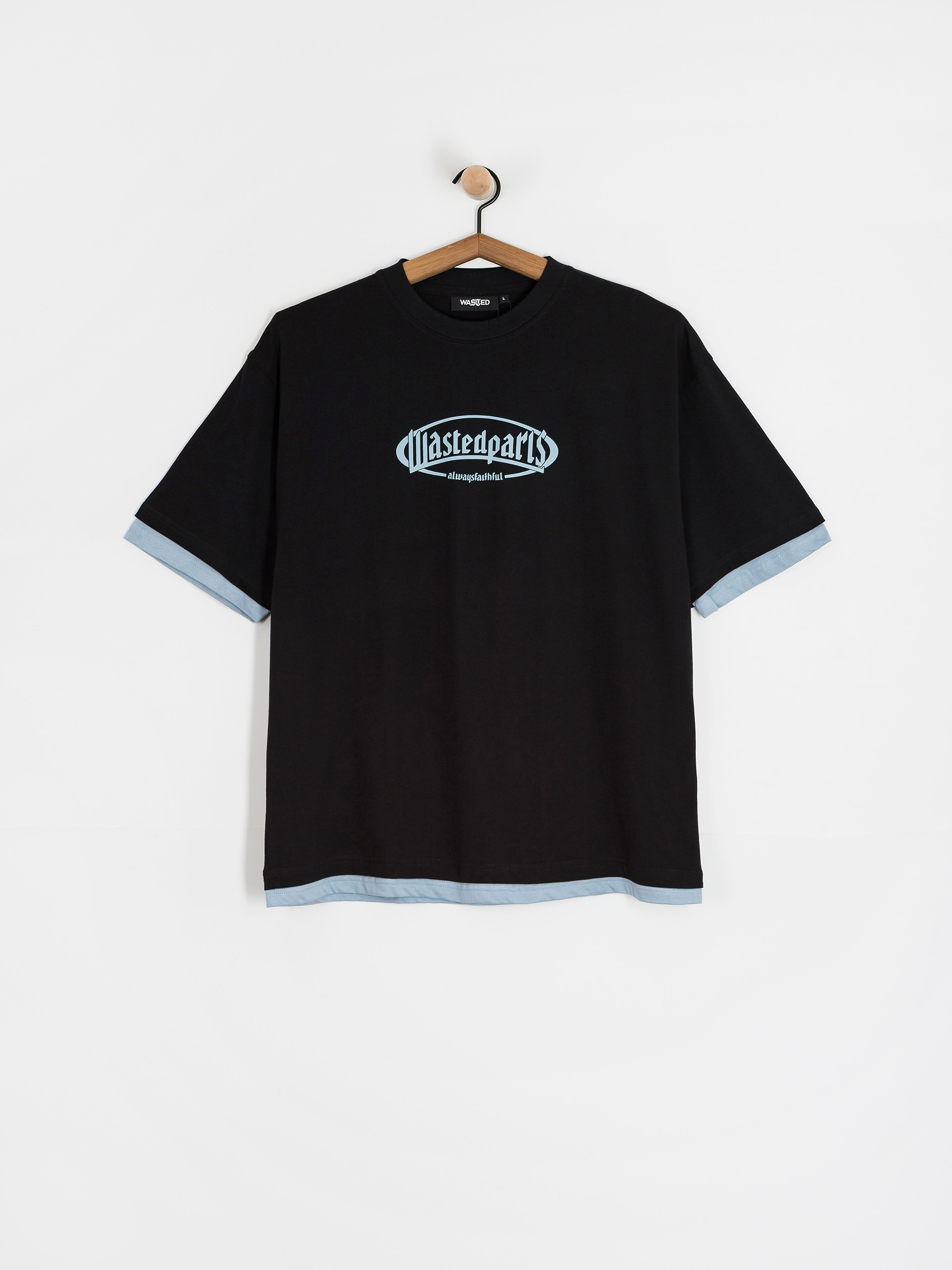 Wasted Paris Yard T Nine T-Shirt (black/light blue)