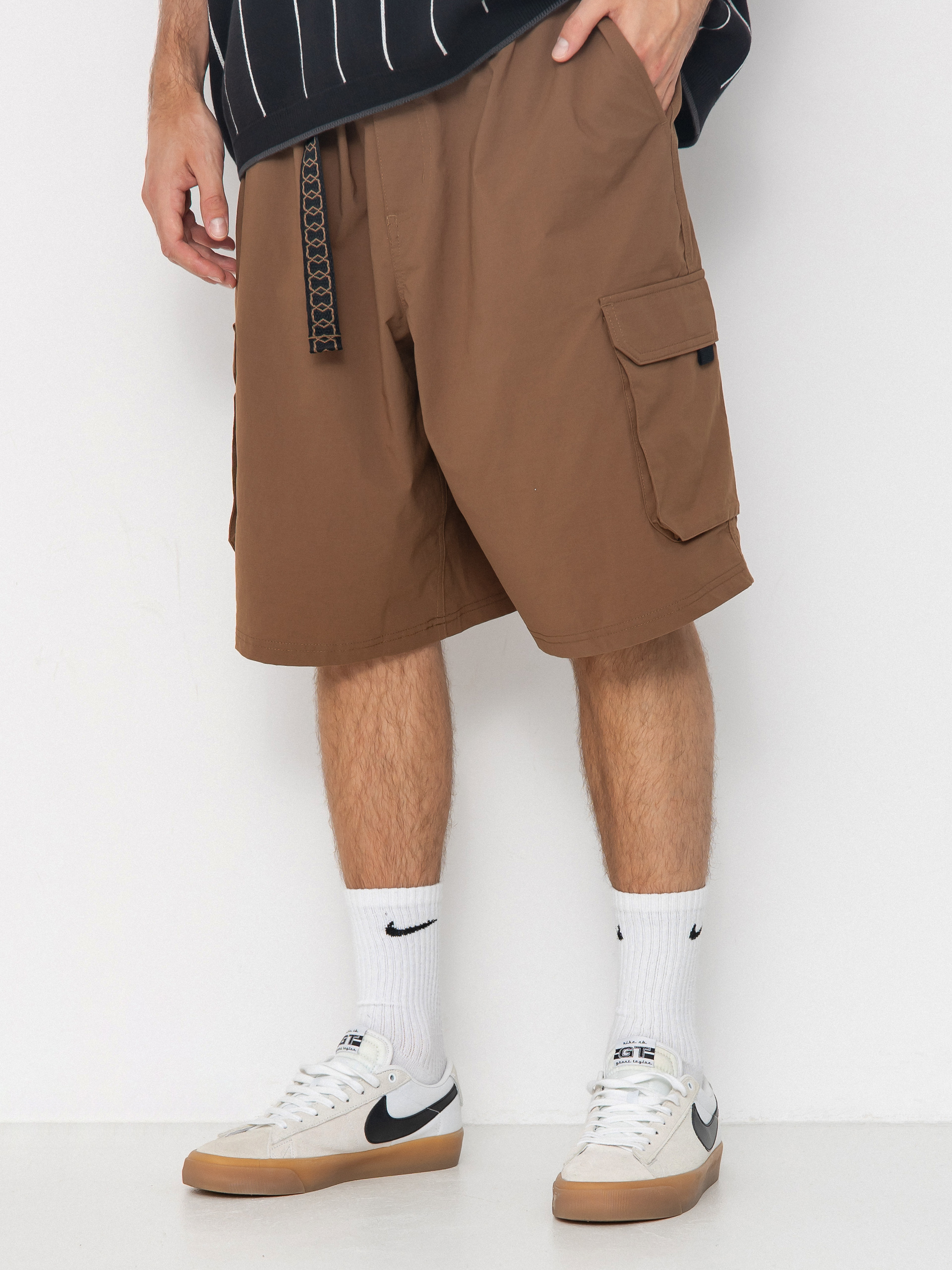 sky brown nike shorts