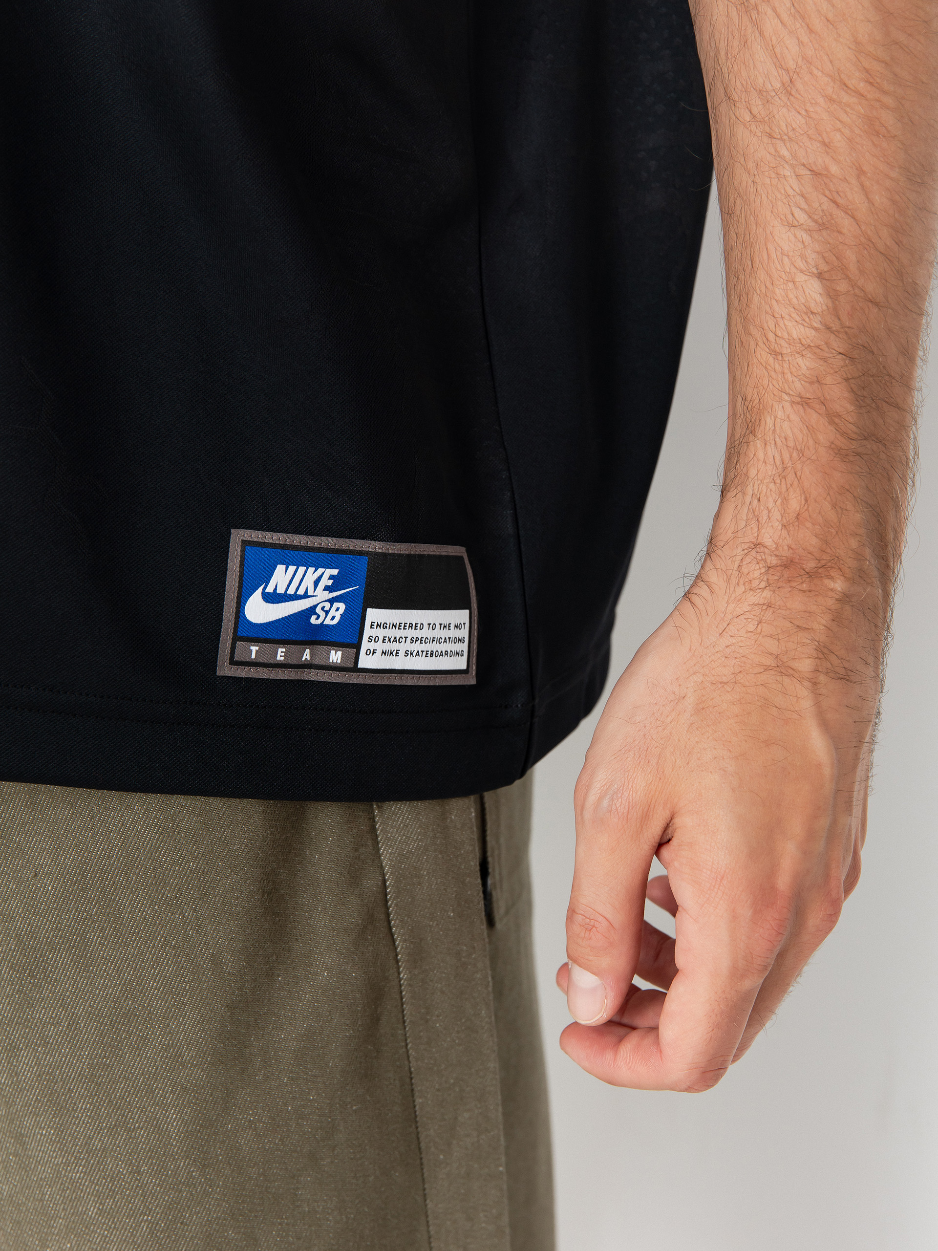 Nike SB Polo T-shirt DF Jacquard Jersey (black/sail)