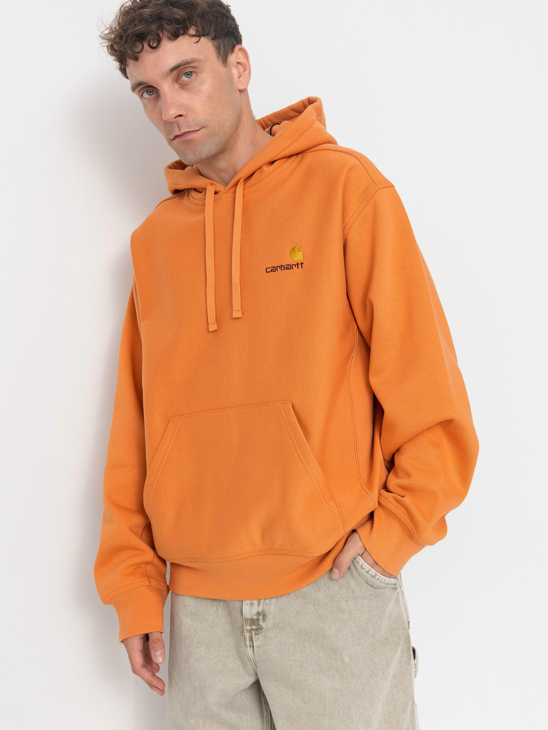 Carhartt WIP American Script HD Hoodie - orange (redhaven)