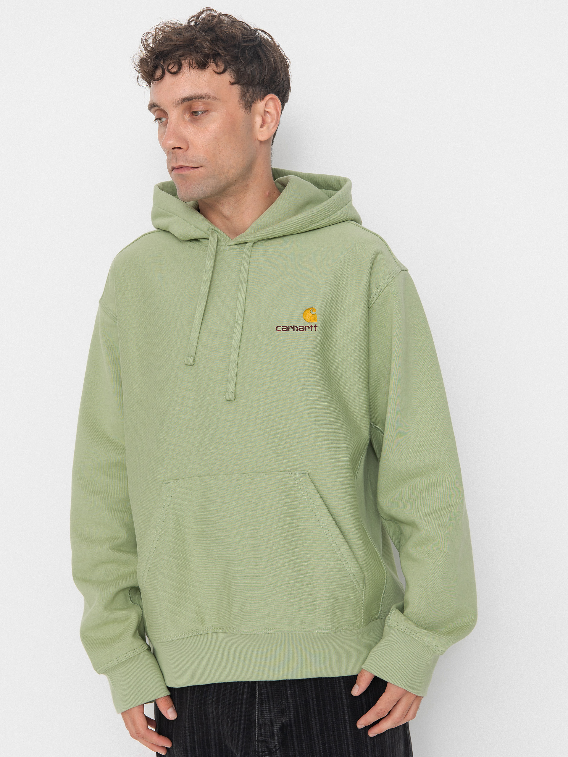 Carhartt WIP American Script HD Hoodie (pale olive)
