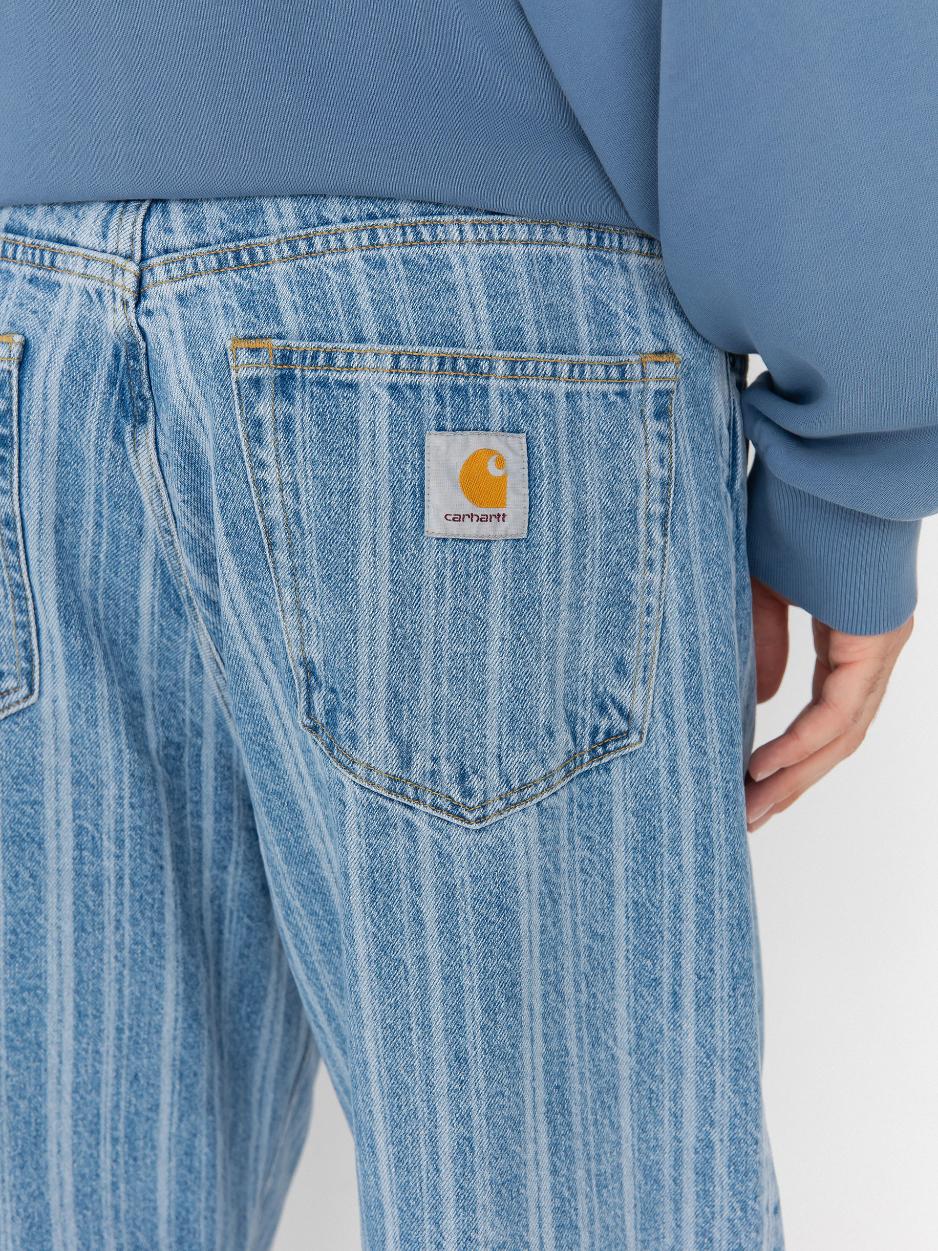 Carhartt WIP Rylan Pants (rylan stripe/blue/stone bleached)