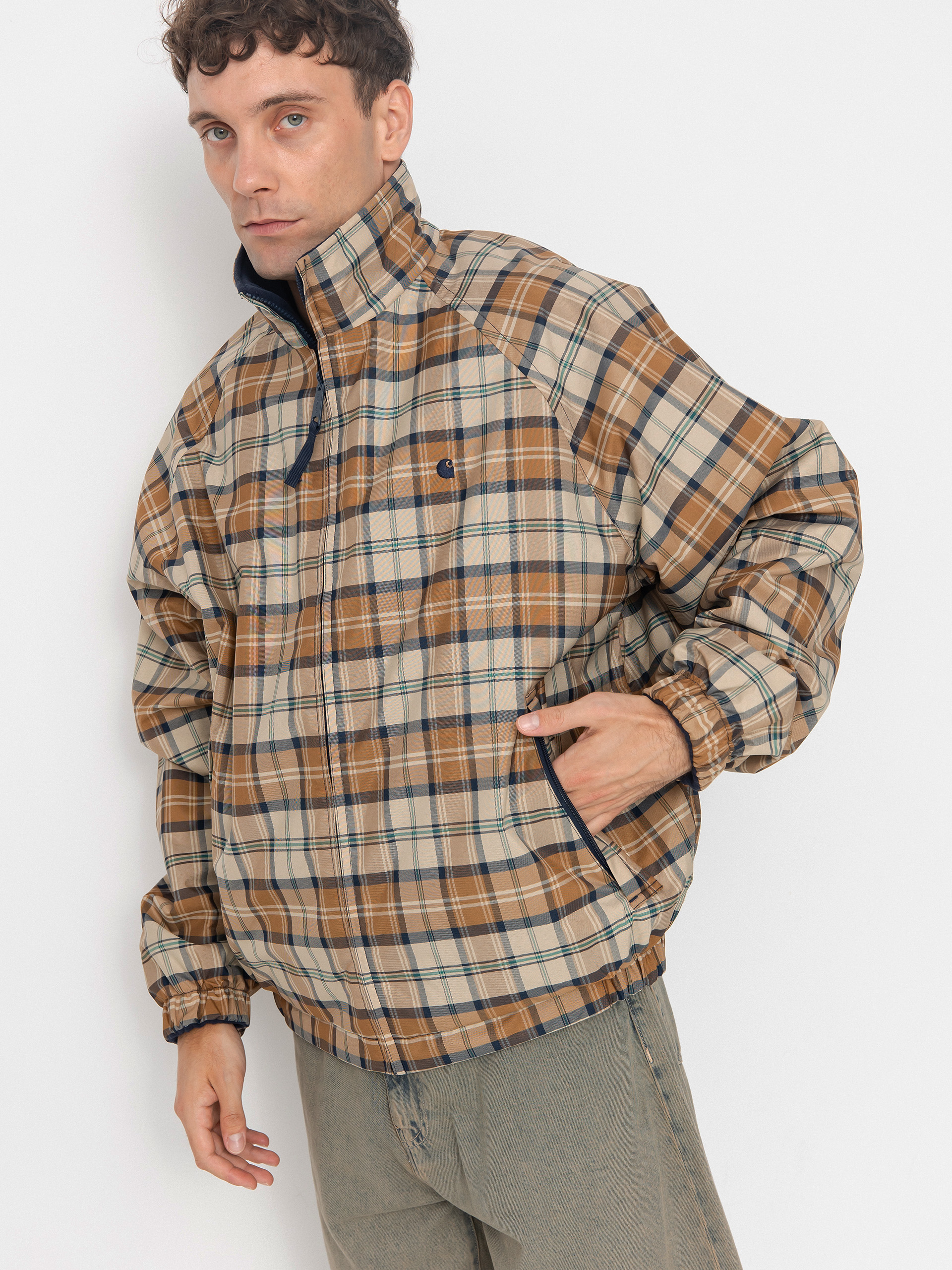 Carhartt WIP Reversible Planer Jacket (planer check/wall/air force blue)
