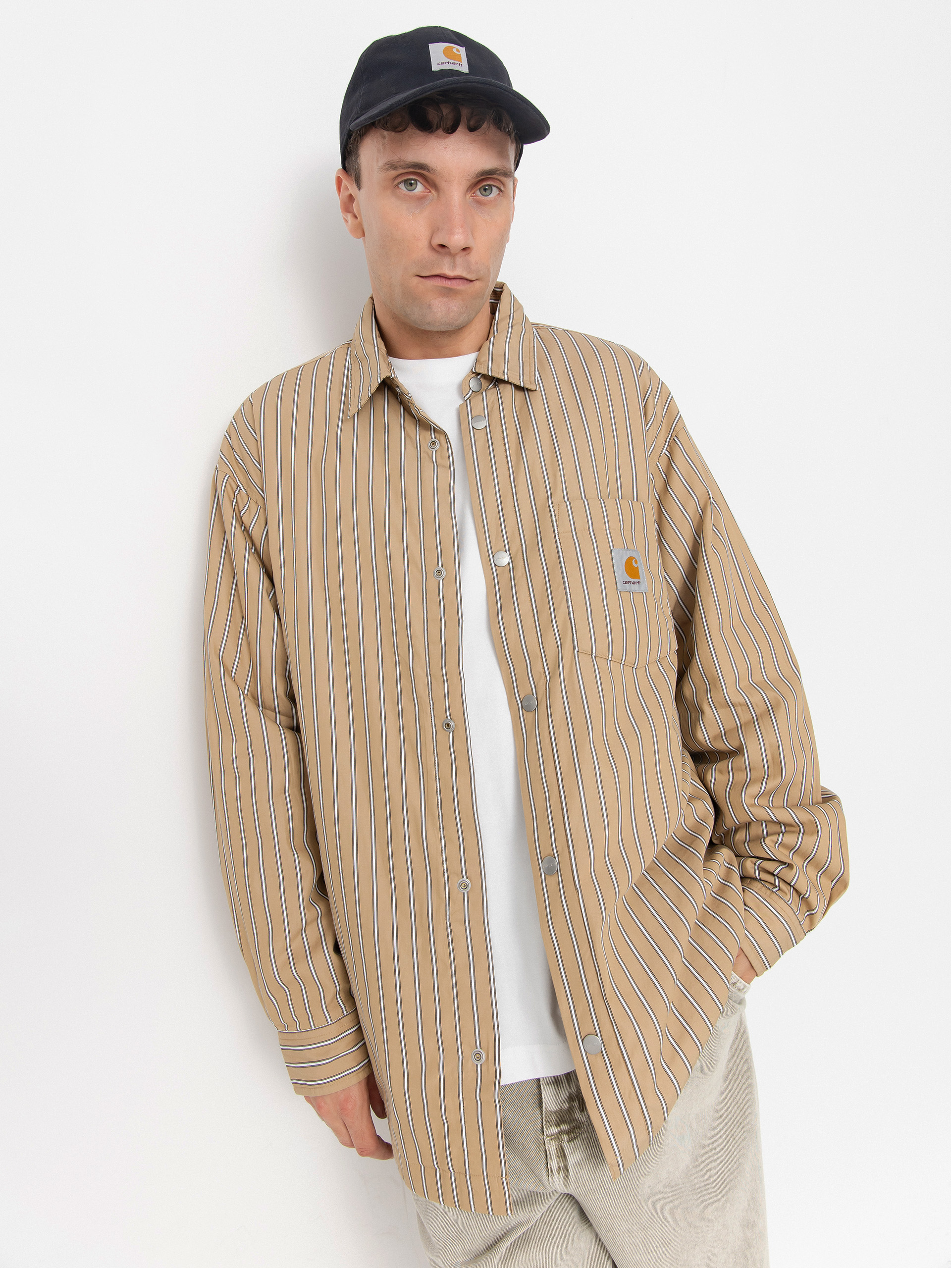 Carhartt WIP Grimsby Jacke (grimsby stripe/dusty h brown)