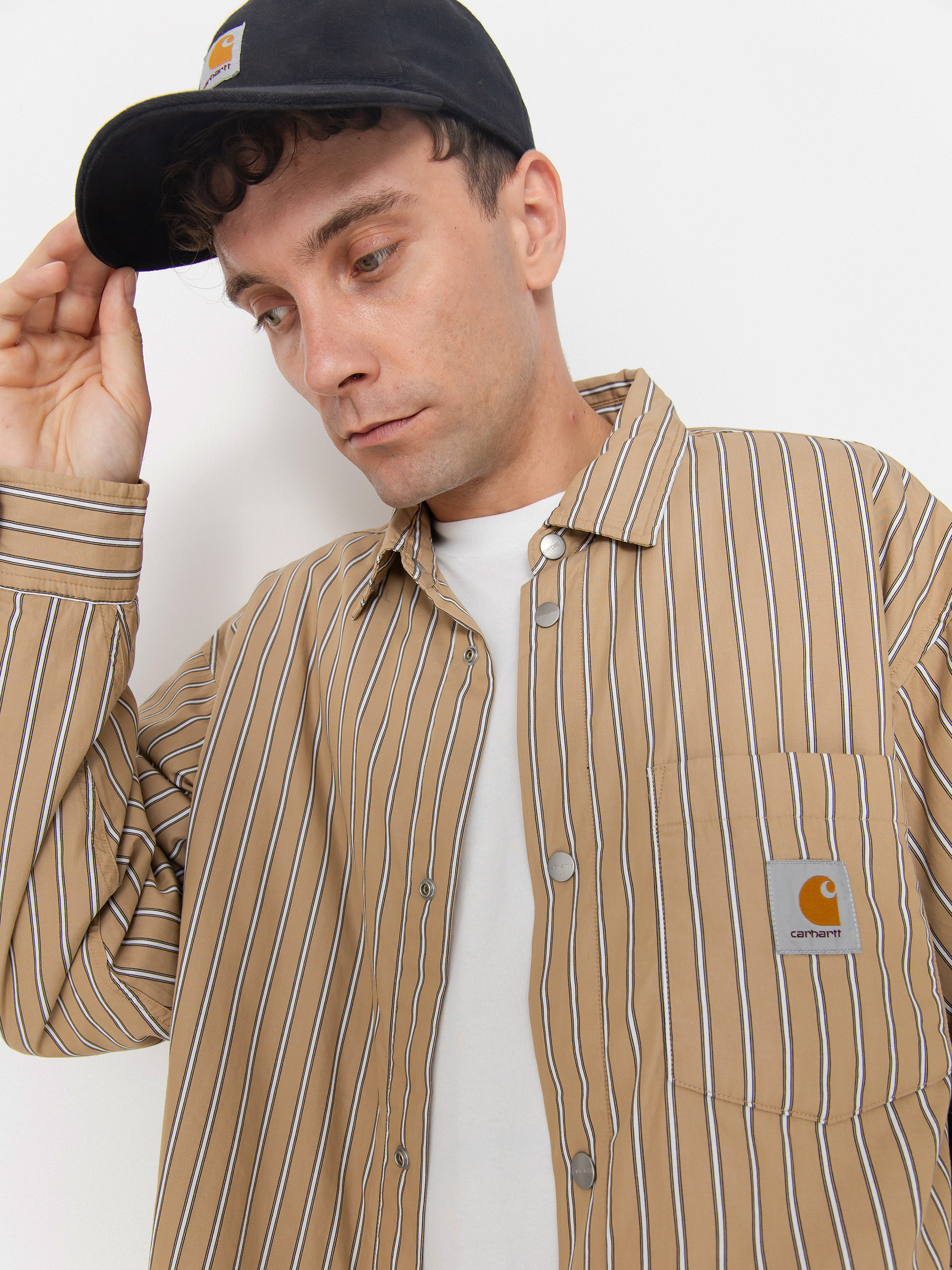 Carhartt WIP Grimsby Jacke (grimsby stripe/dusty h brown)