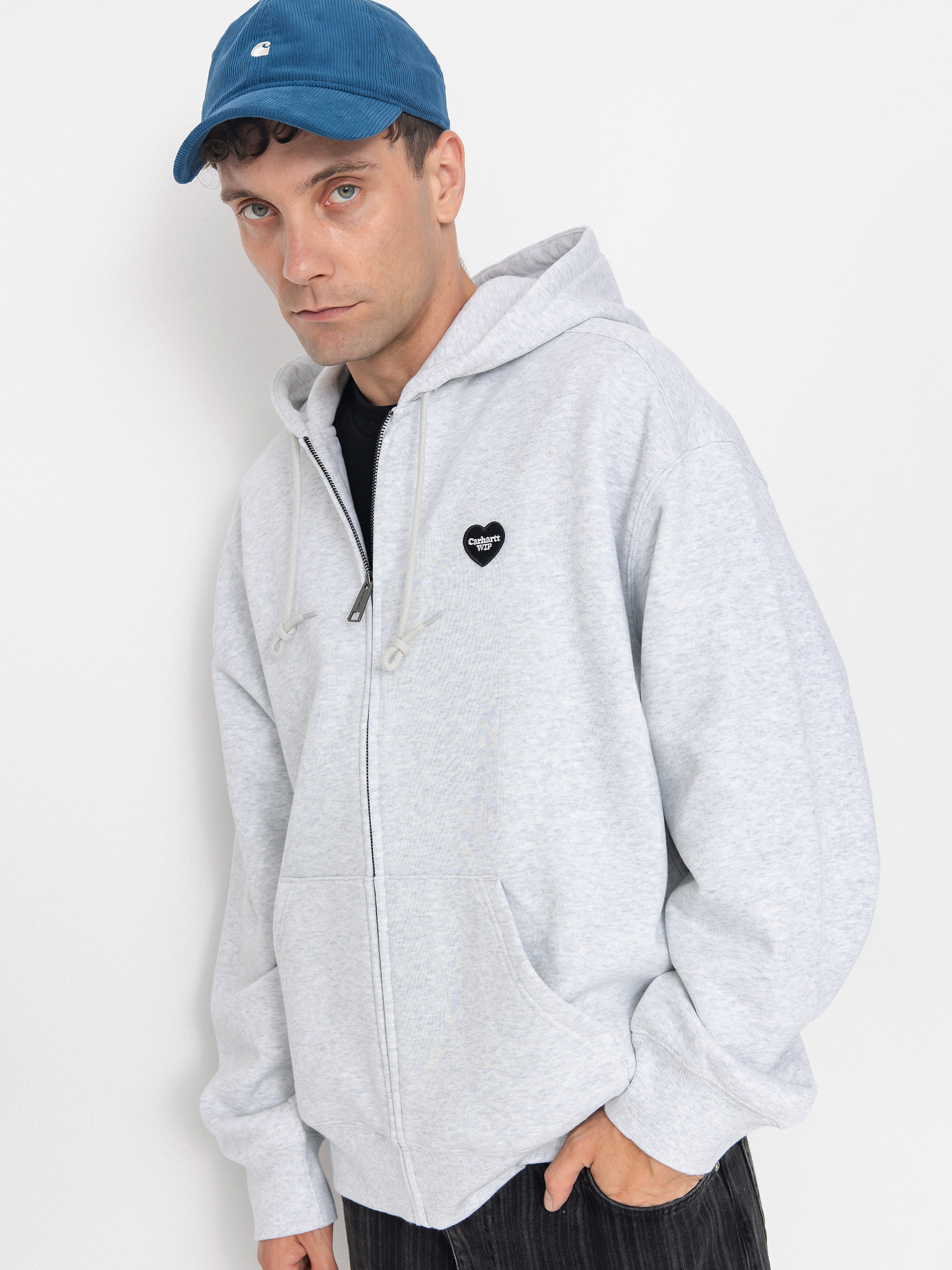 Carhartt WIP Heart II Hartt ZHD Hoodie - grey (ash heather)