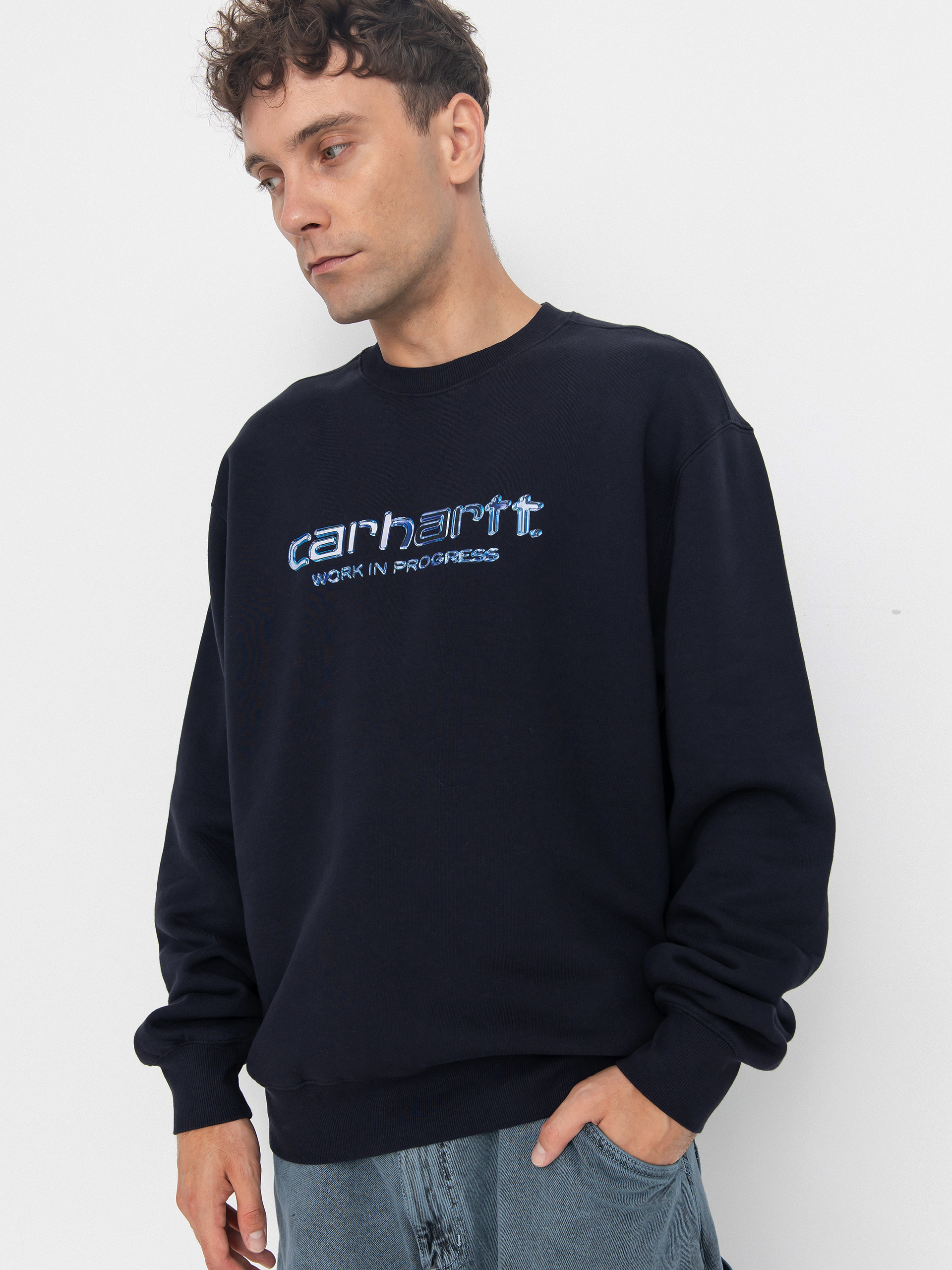 Carhartt WIP Solar Chrome Sweatshirt (dark navy)
