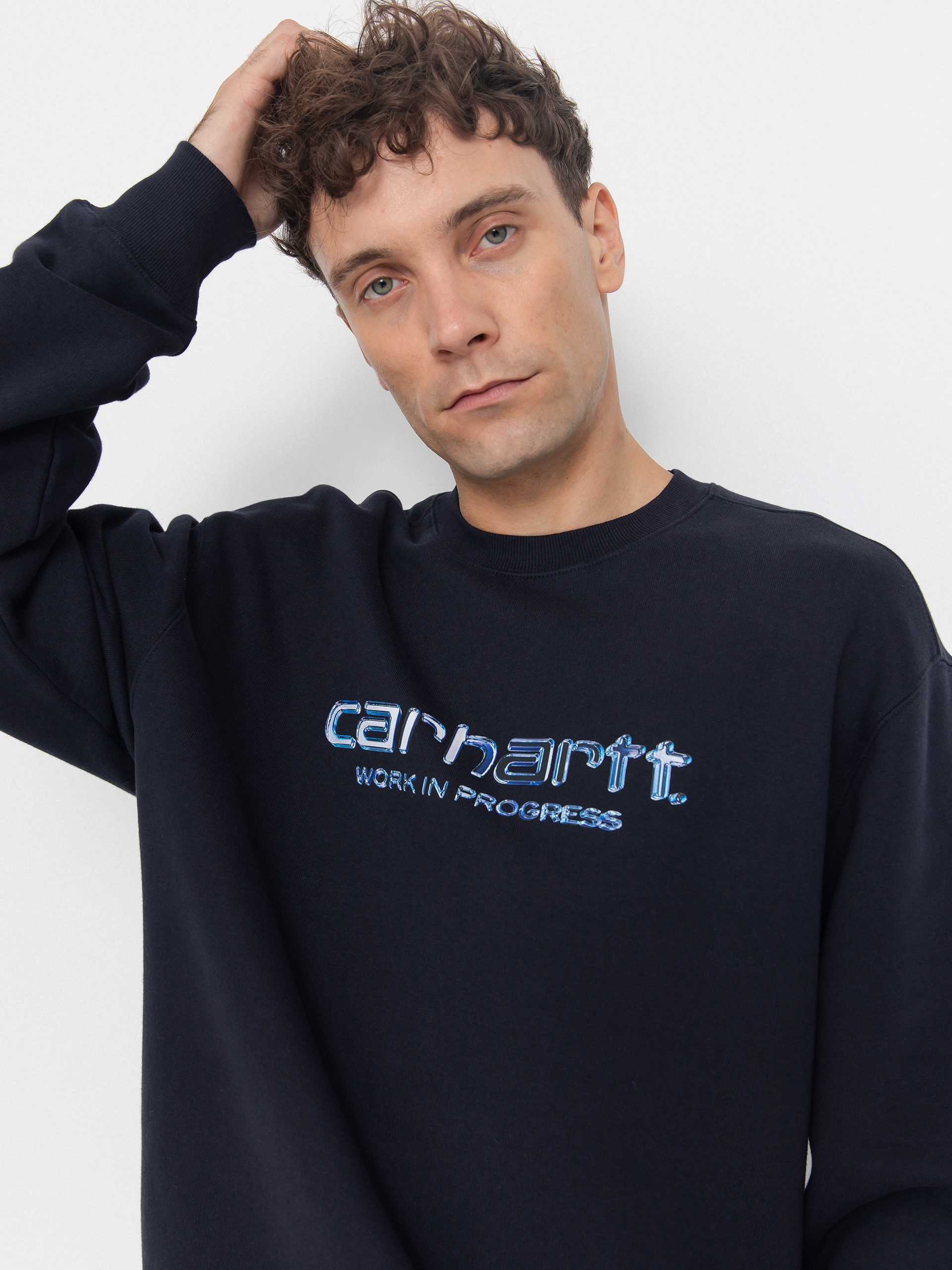 Carhartt WIP Solar Chrome Sweatshirt (dark navy)