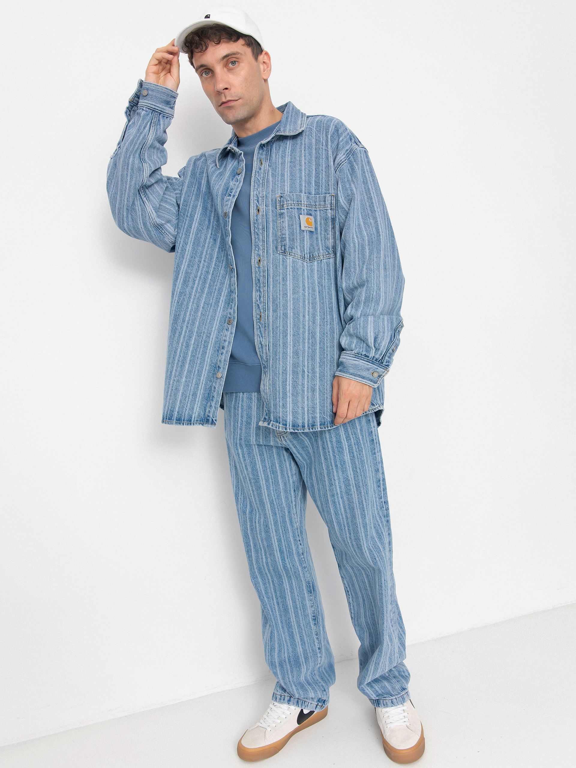Carhartt WIP Rylan Jacke (rylan stripe/blue/stone bleached)