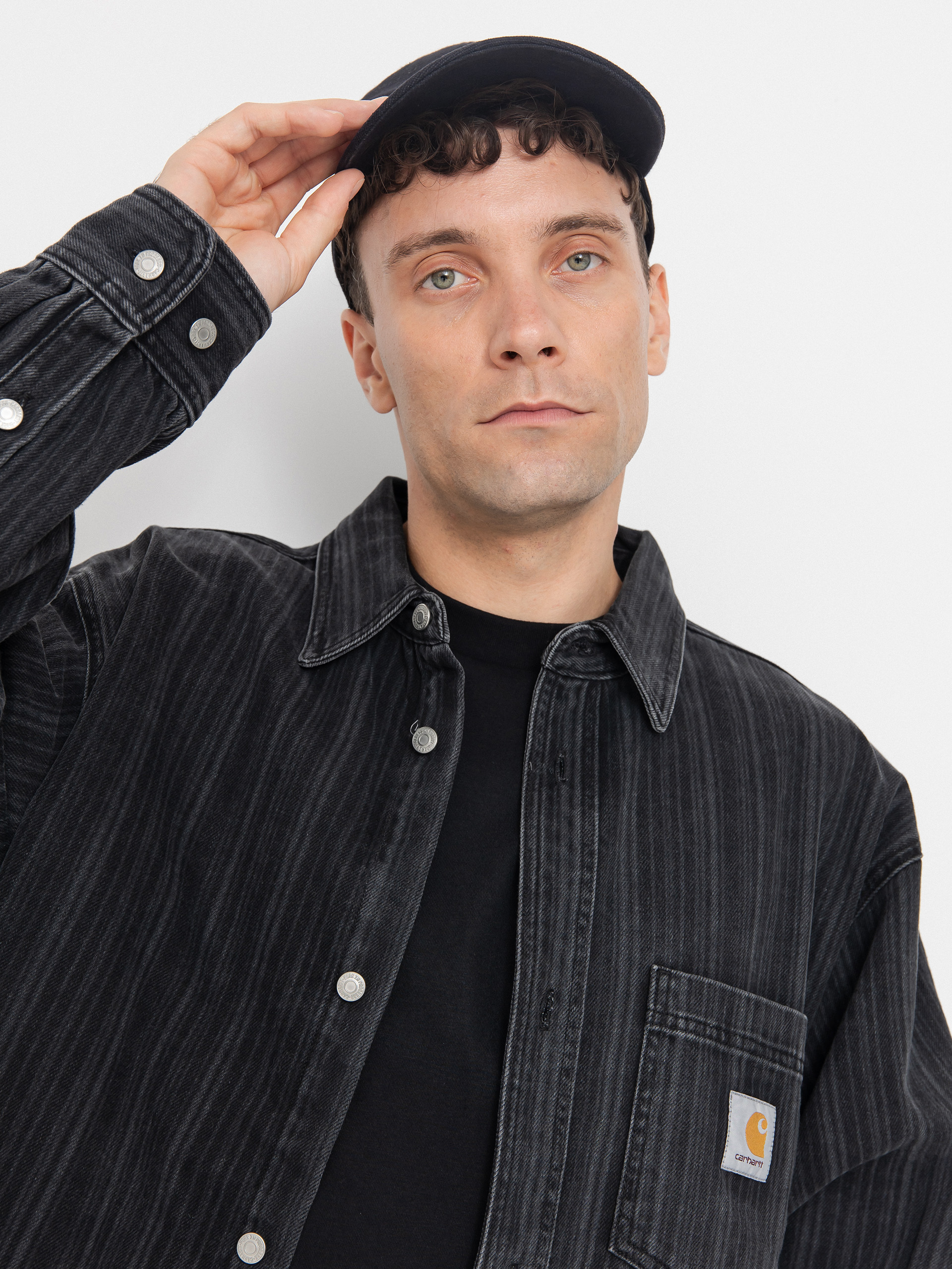 Carhartt WIP Jacke Rylan (rylan stripe/black/stone washed)