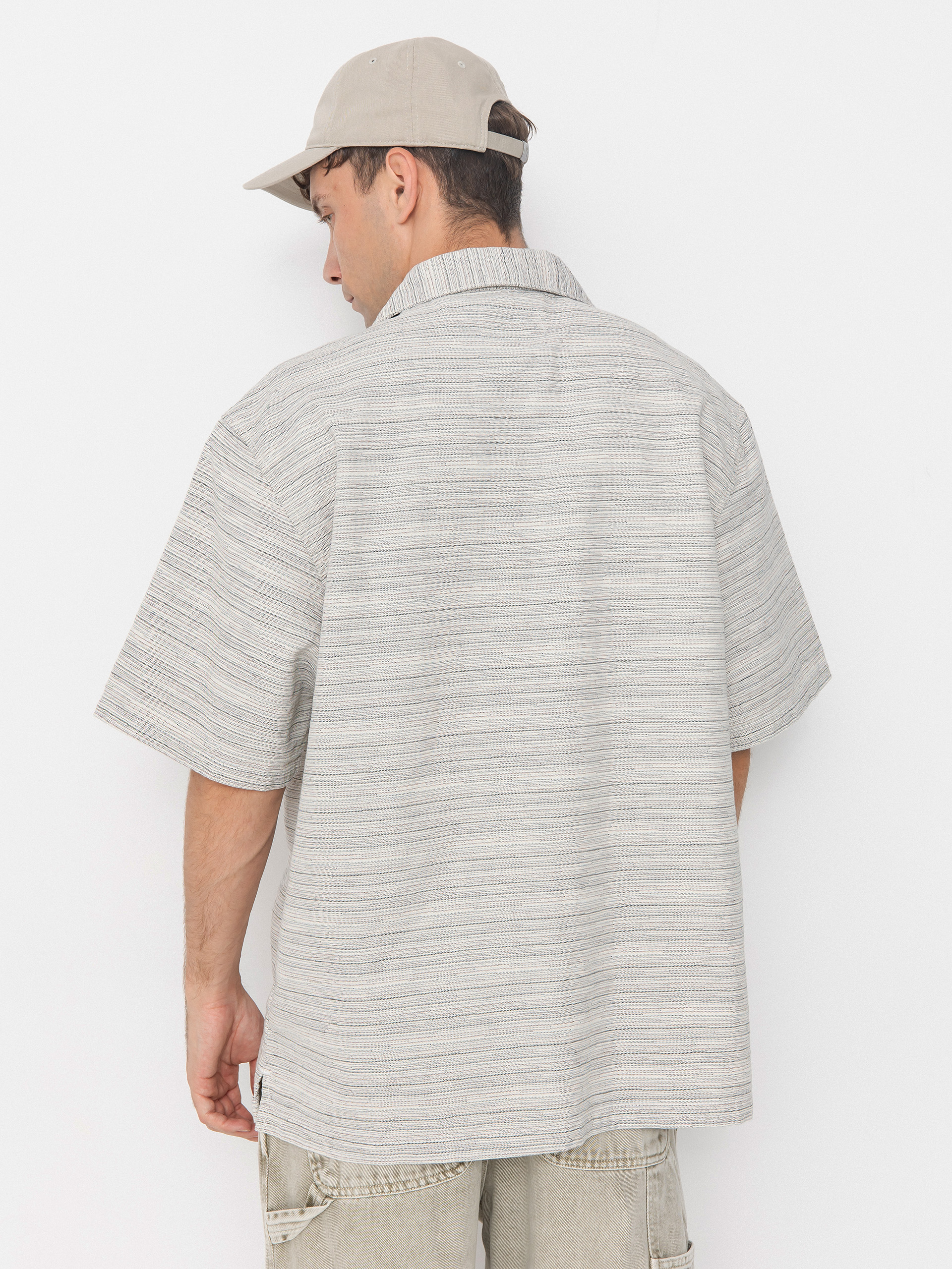 Carhartt WIP Gellar Shirt - grey (gellar stripe/wax/rinsed)