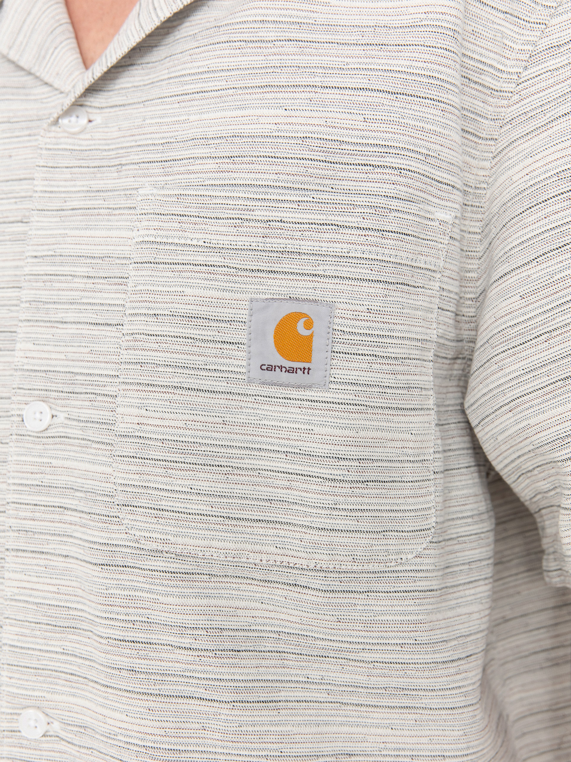 Carhartt WIP Gellar Shirt - grey (gellar stripe/wax/rinsed)
