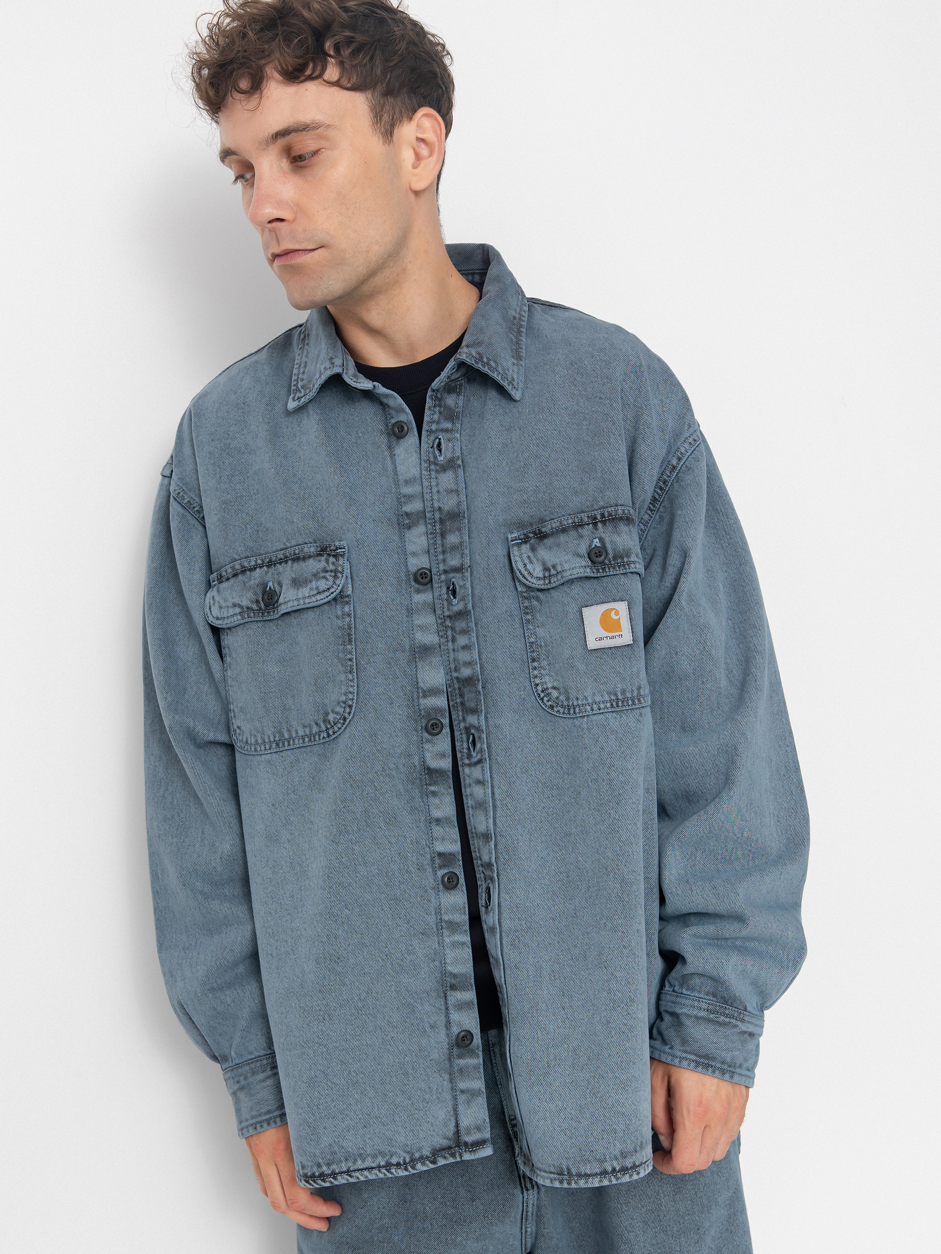 Carhartt WIP Tigan Jacke (black/blue fog/garment dyed)