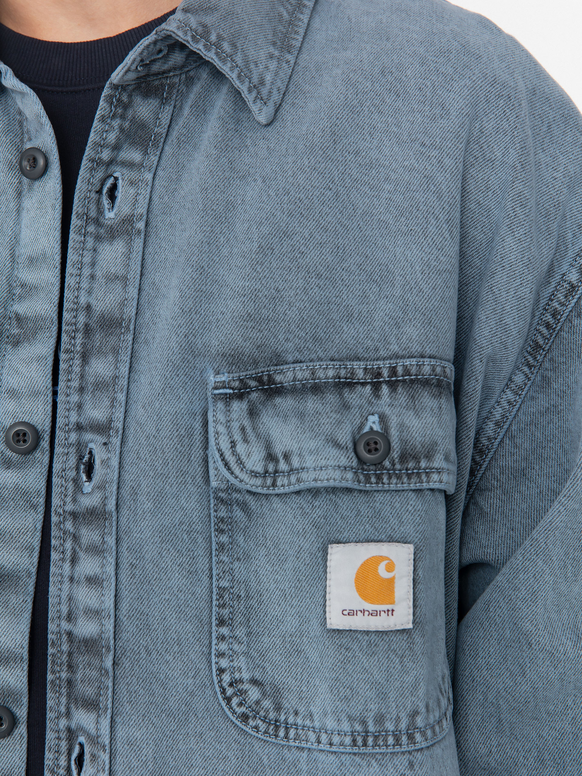 Carhartt WIP Tigan Jacke (black/blue fog/garment dyed)