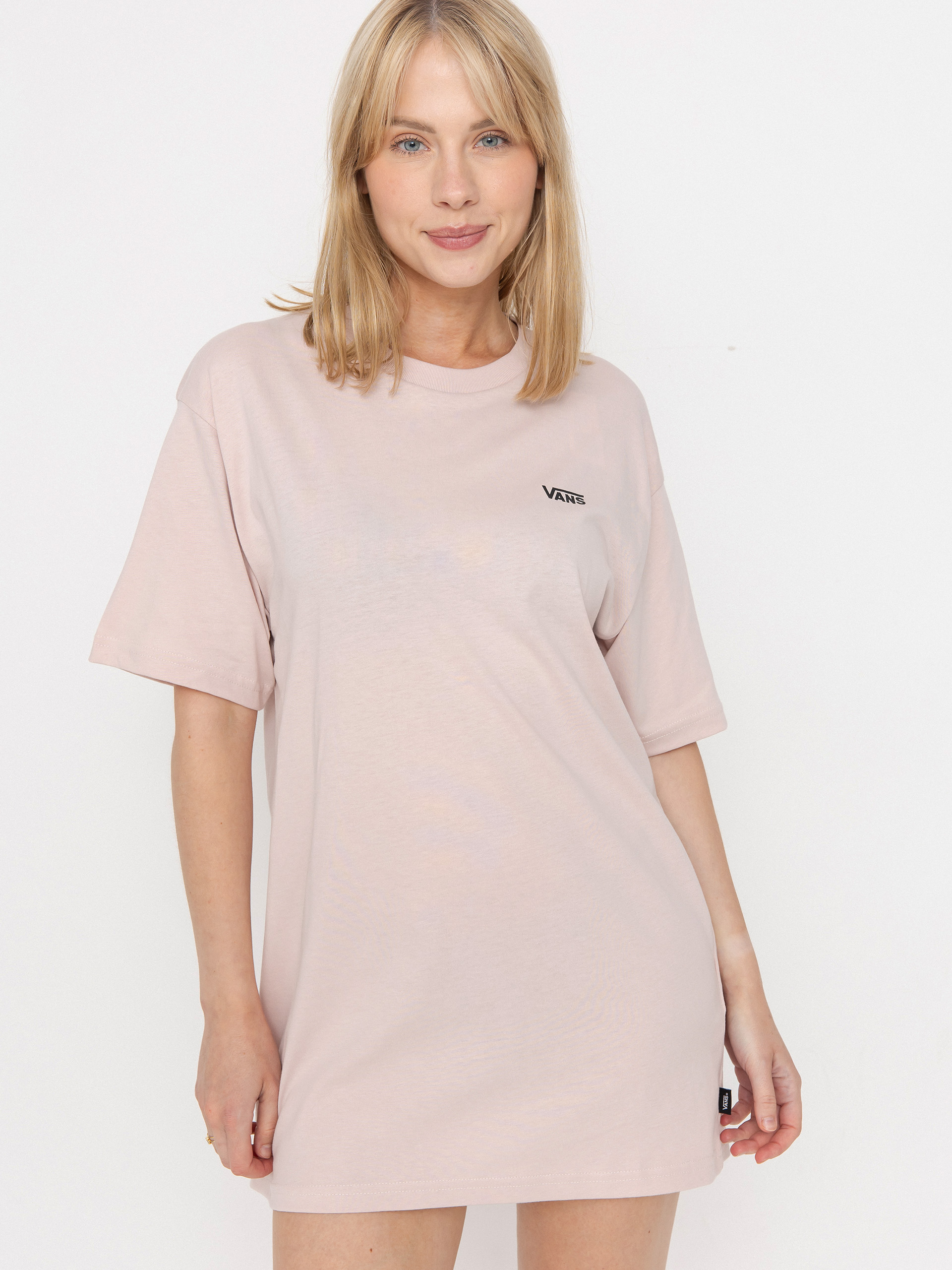 Vans Left Chest Logo Em Wmn T-Shirt (sepia rose)