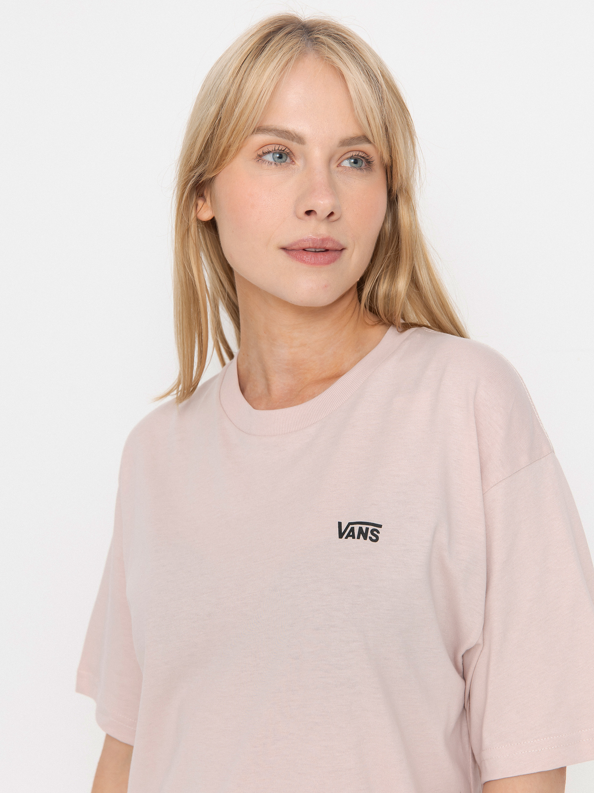 Vans Left Chest Logo Em Wmn T-Shirt (sepia rose)