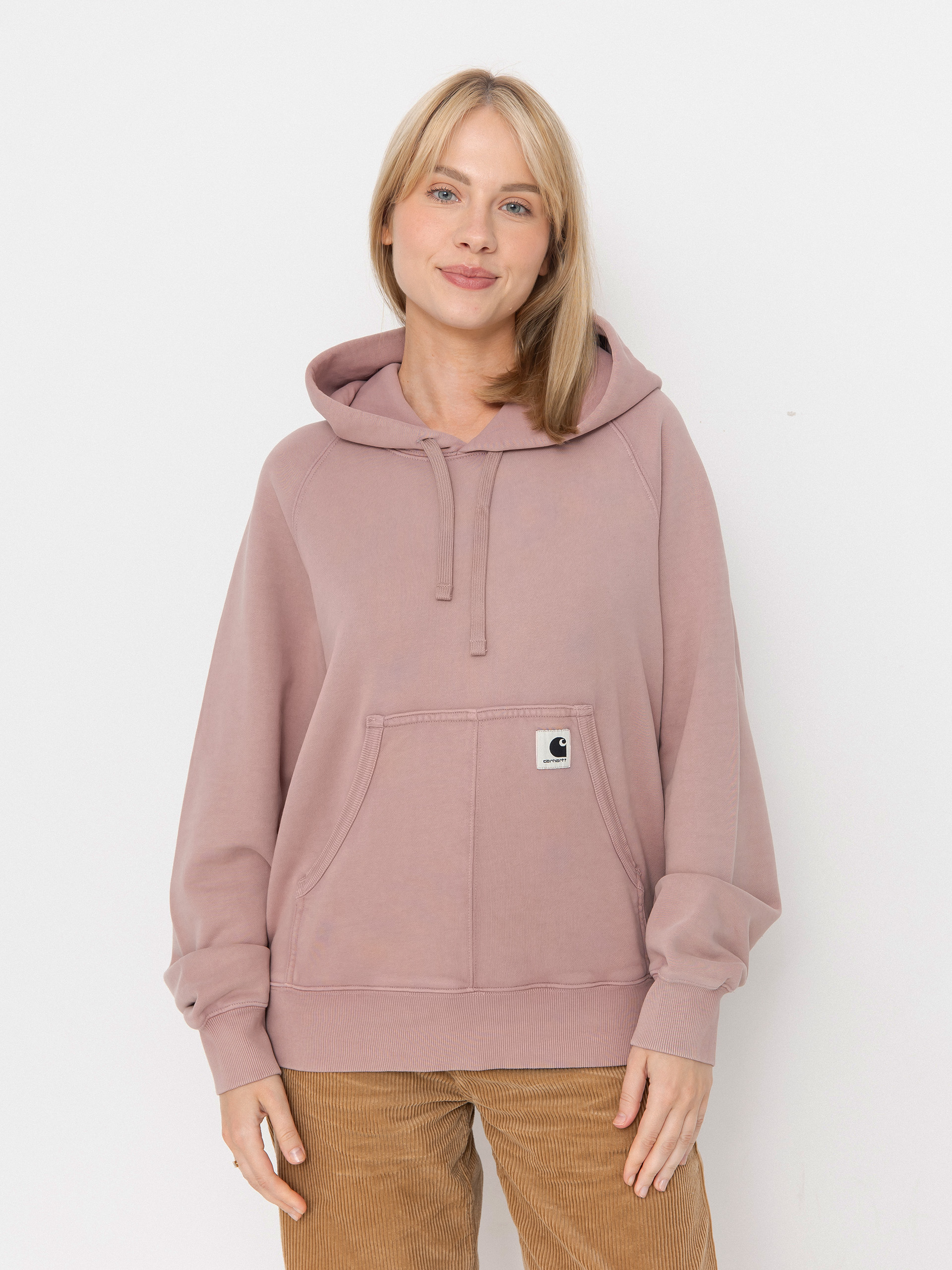 Carhartt WIP Hudson HD Wmn Hoodie - pink (daphne/chalk wash)