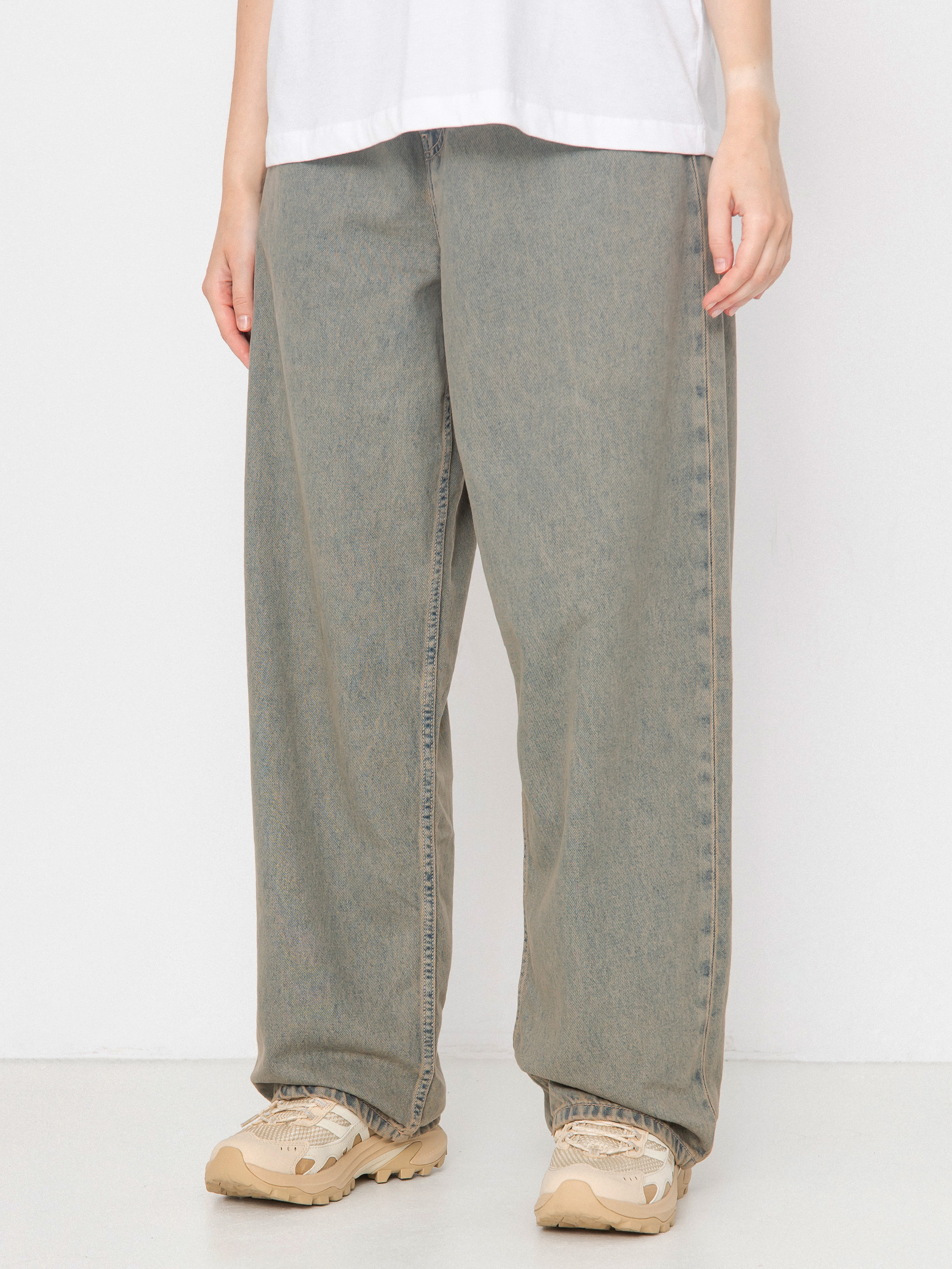 Carhartt WIP Brandon Wmn Pants - blue (blue/leather/garment dyed)