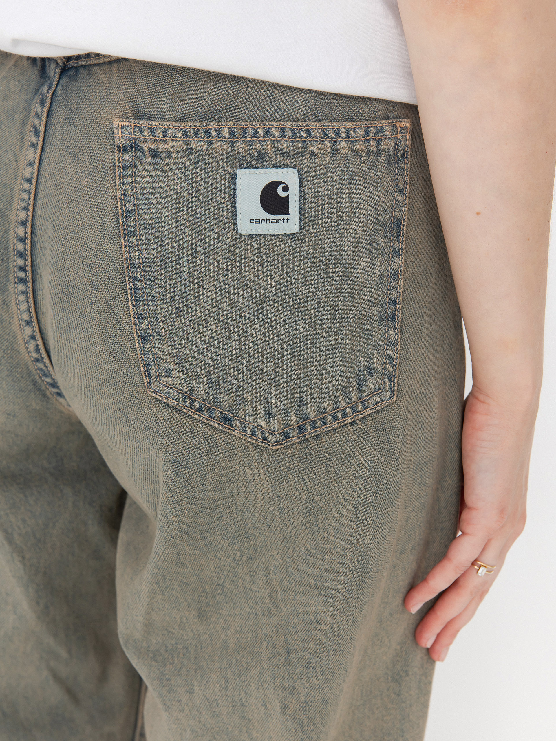 Carhartt WIP Brandon Wmn Hose (blue/leather/garment dyed)