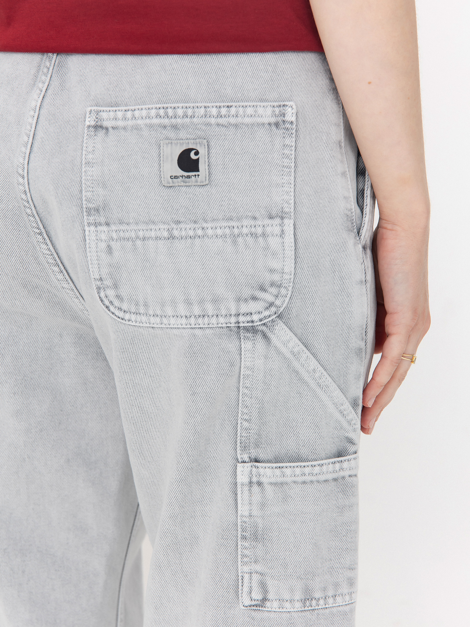 Carhartt WIP Pierce Straight Wmn Pants (black/chalk wash)