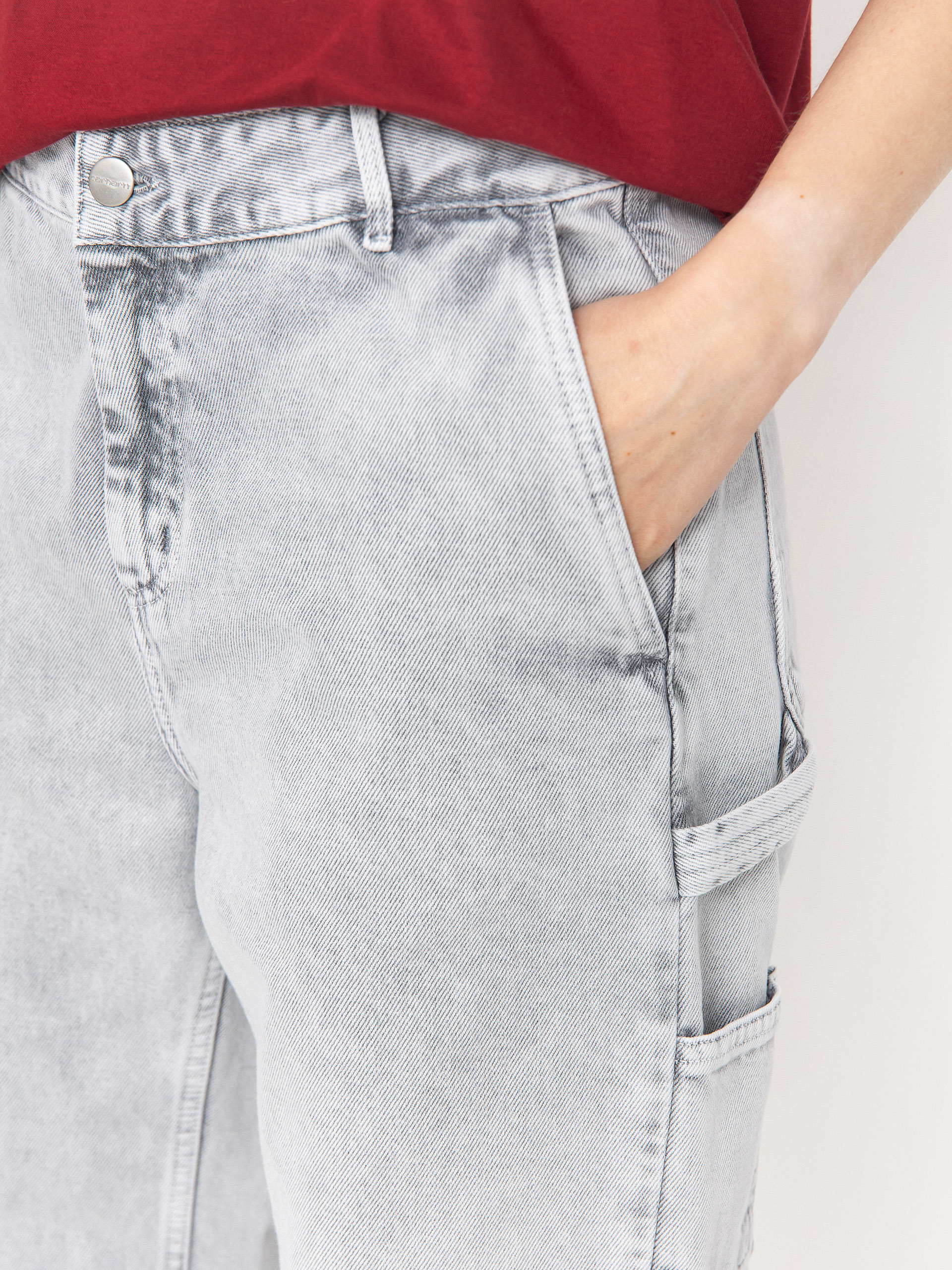 Carhartt WIP Pierce Straight Wmn Pants (black/chalk wash)