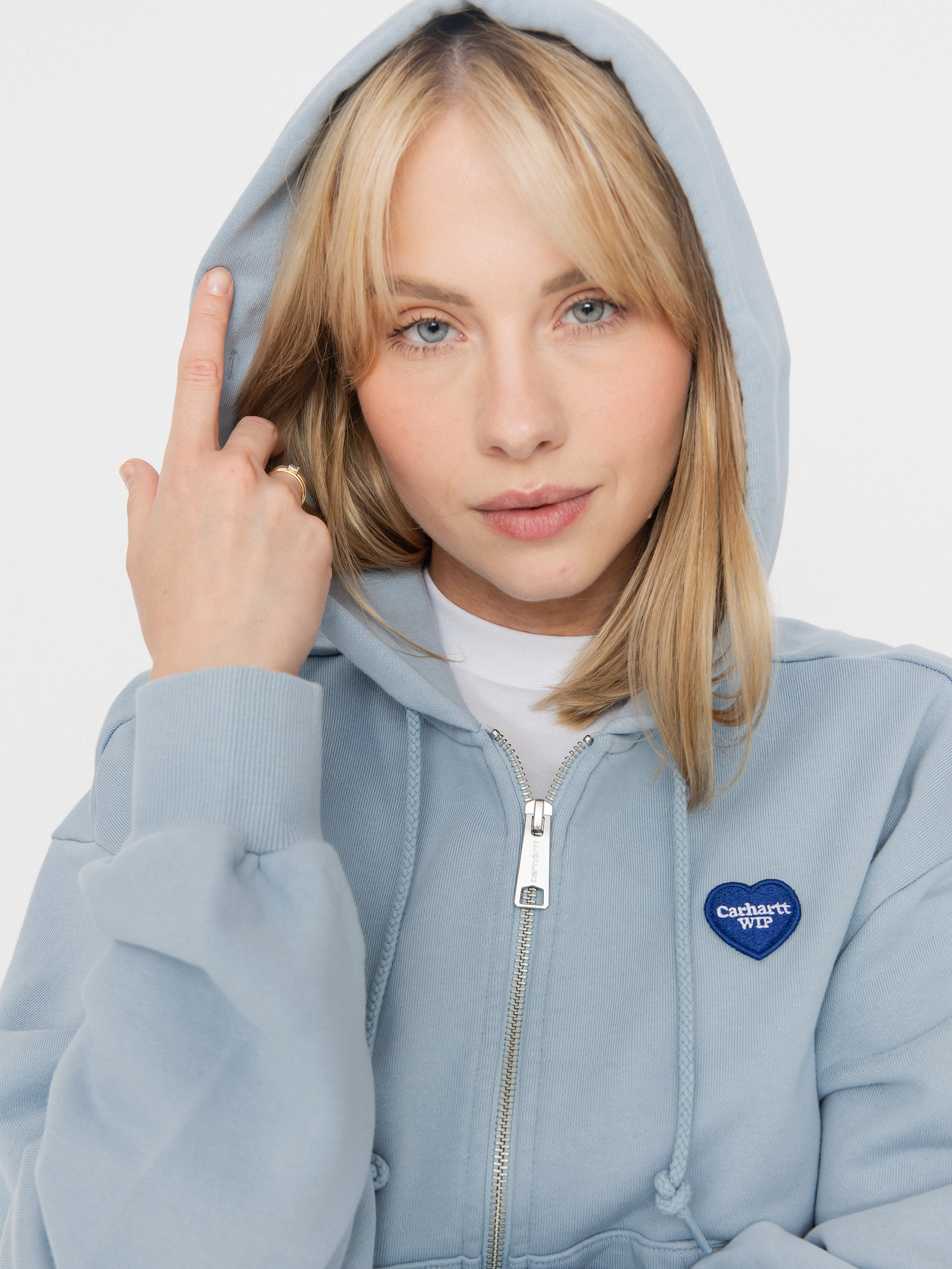 Carhartt WIP Heart II Hartt ZHD Wmn Hoodie - blue (blue fog)
