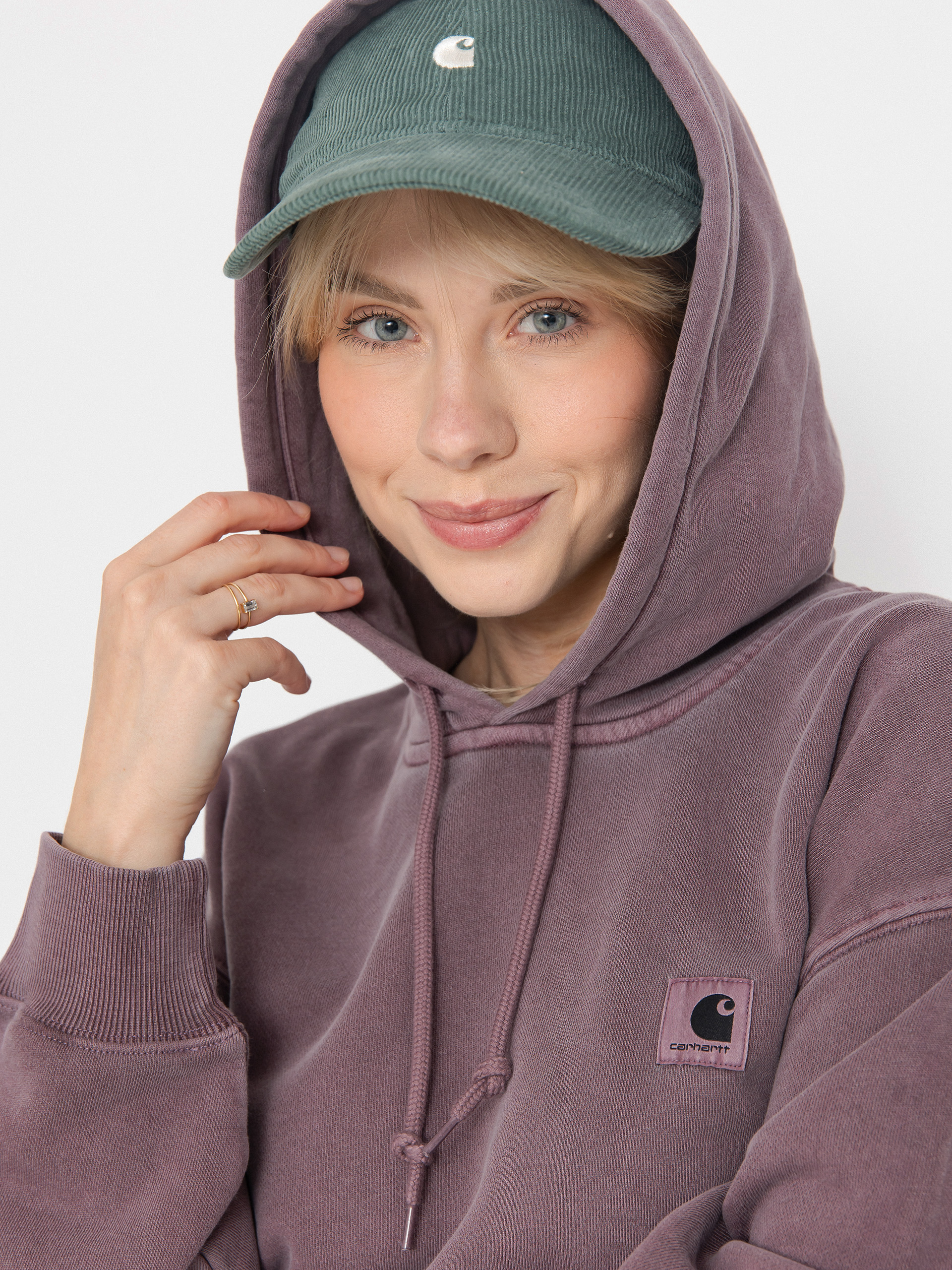 Carhartt WIP Nelson HD Wmn Hoodie (phlox/garment dyed)