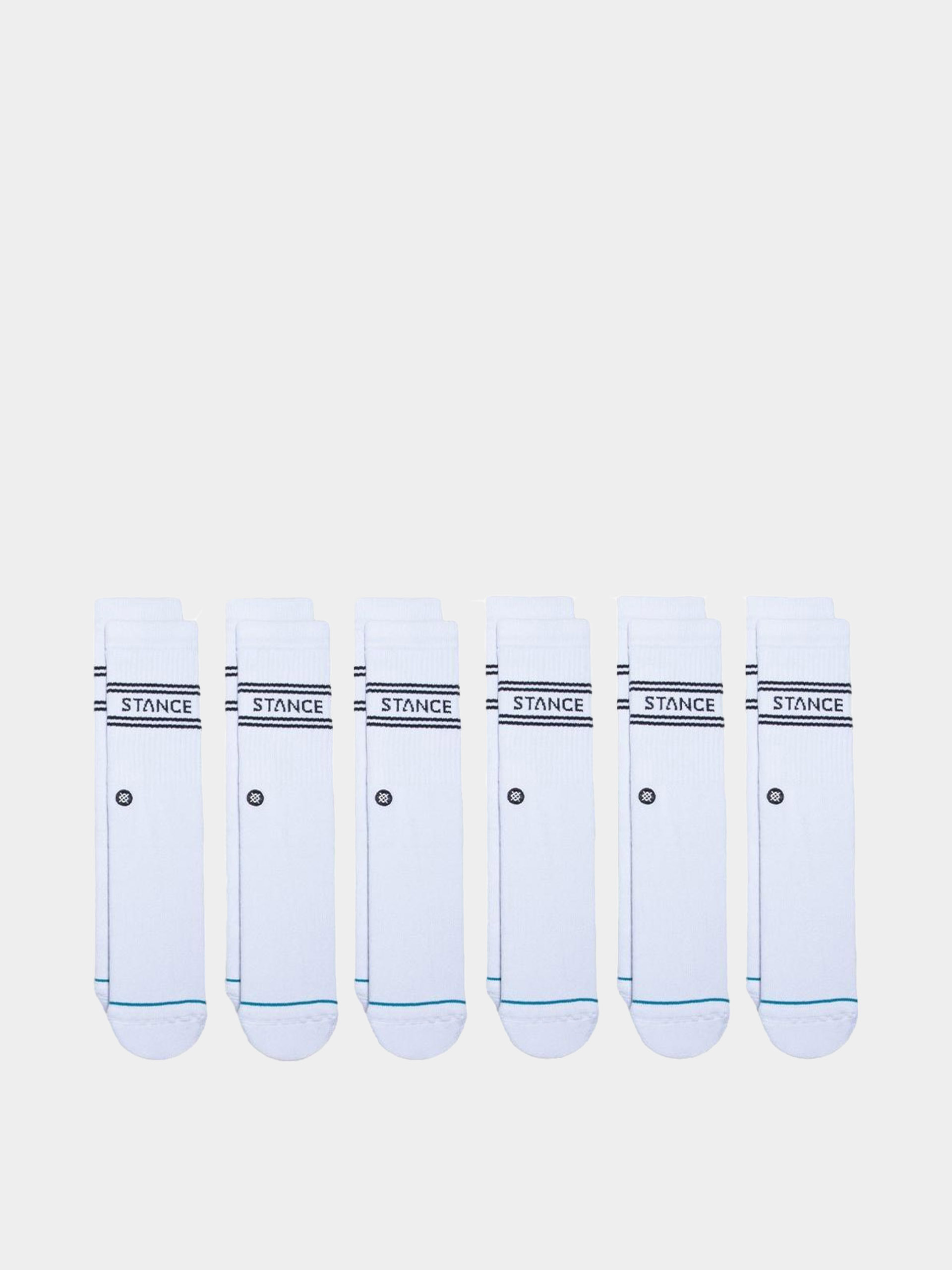 Stance Basic Crew 6 Pk Socks (white)