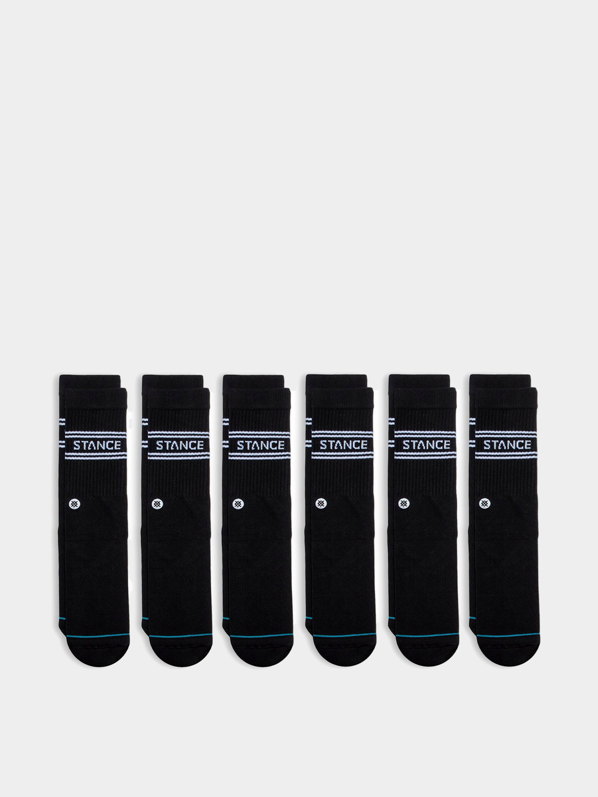 Stance Basic Crew 6 Pk Socks (black)