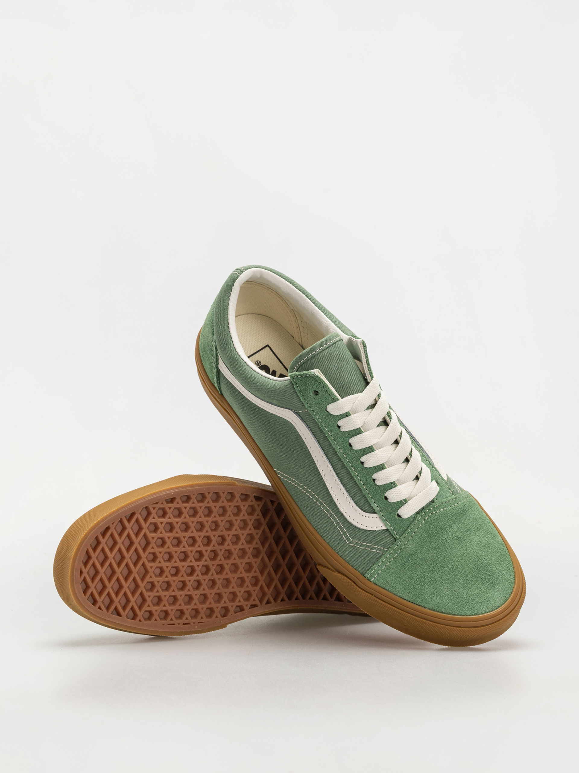 Vans Old Skool Shoes (green/gum)